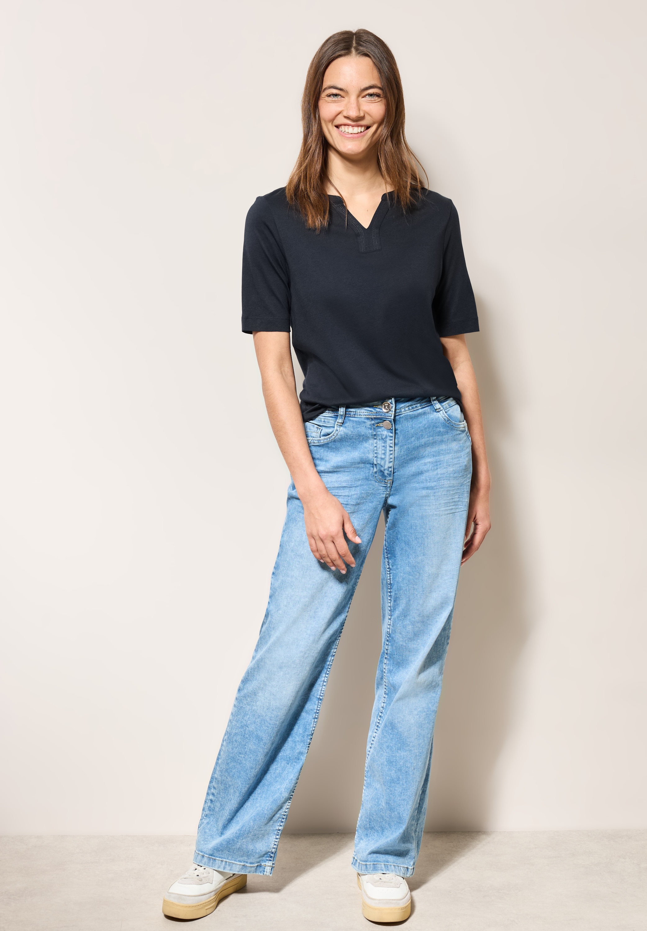 Cecil T-Shirt, im soften Baumwoll-Mix
