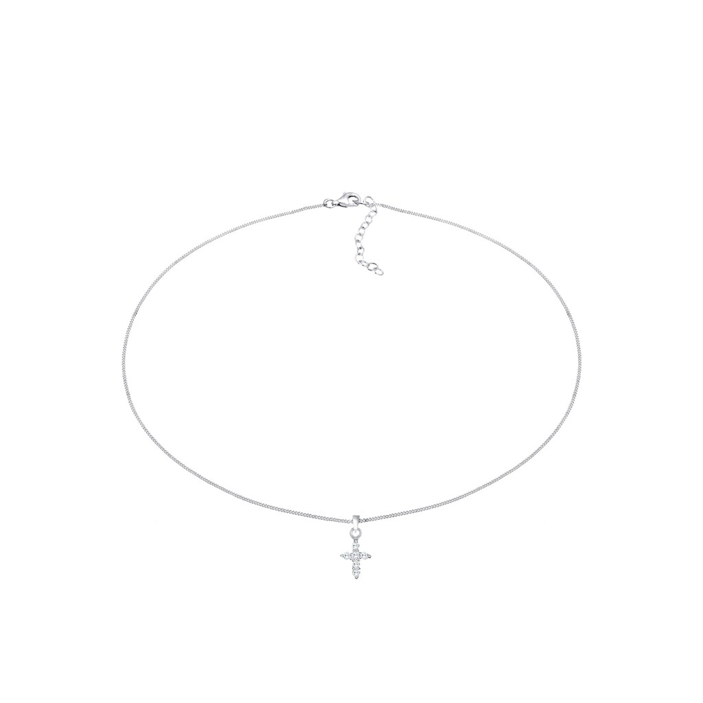 Elli Collier »Choker Kreuz Religion Zirkonia 925 Silber«