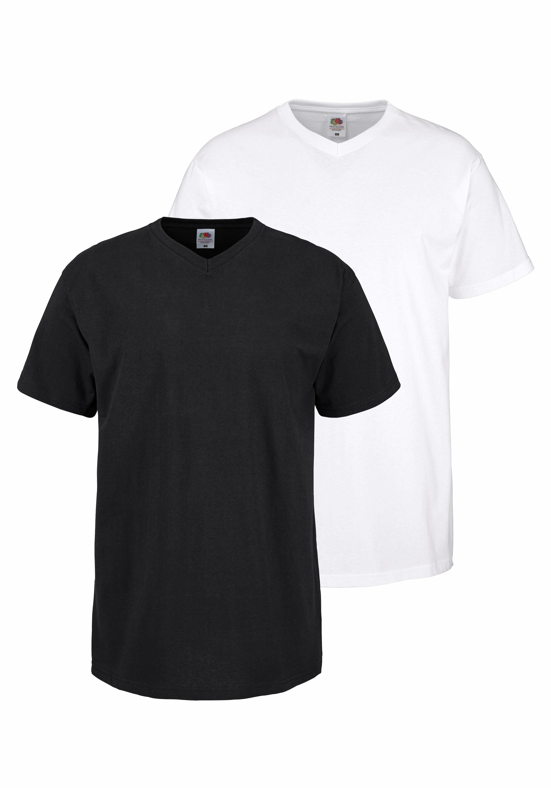 Fruit of the Loom T-Shirt Packung, 2 Stk. tlg. mit V-Ausschnitt günstig online kaufen