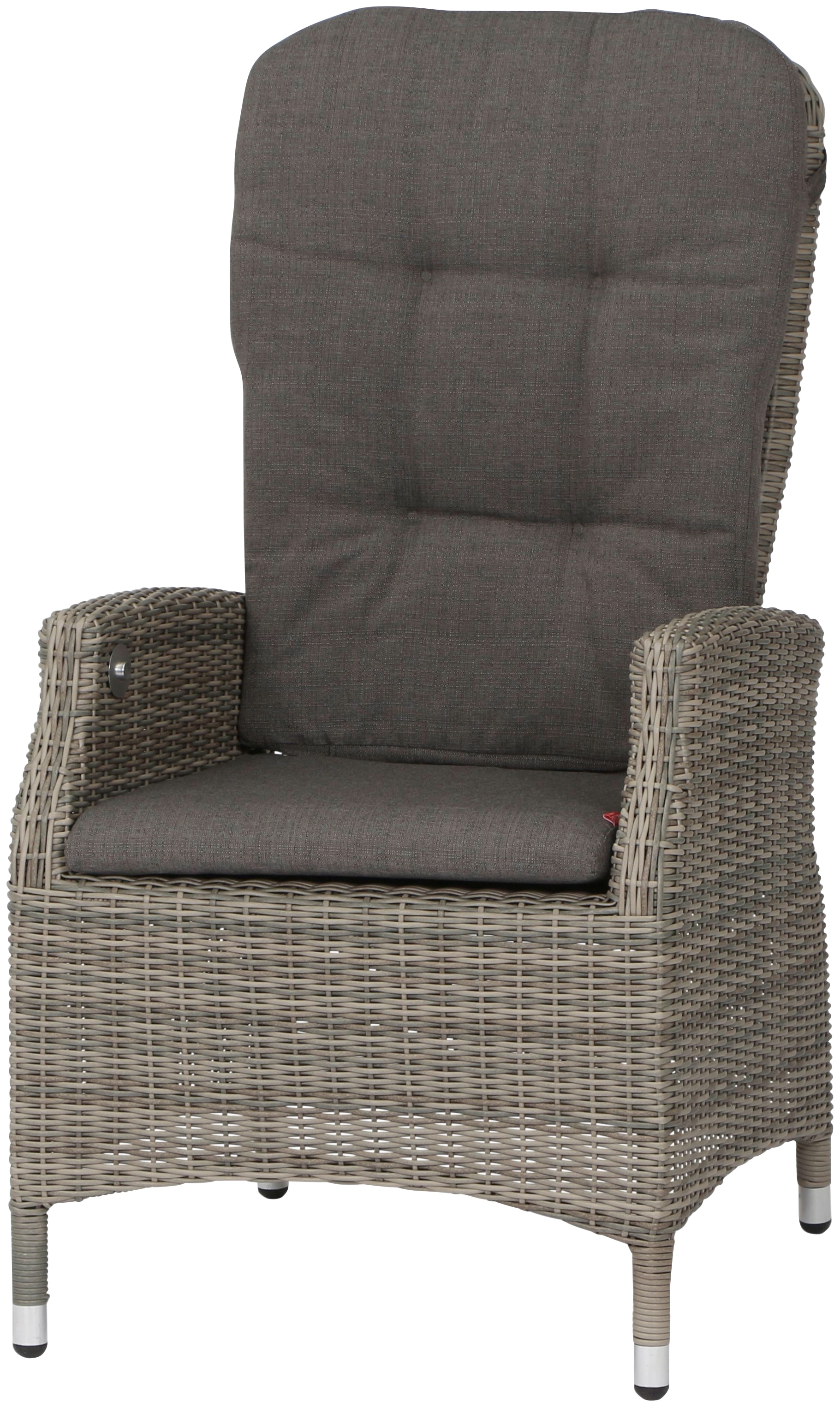 Siena Garden Loungesessel »Calado Dining Move Sessel«, (1 St.), Alu/Polyrattan, taupe, inkl. Auflagen