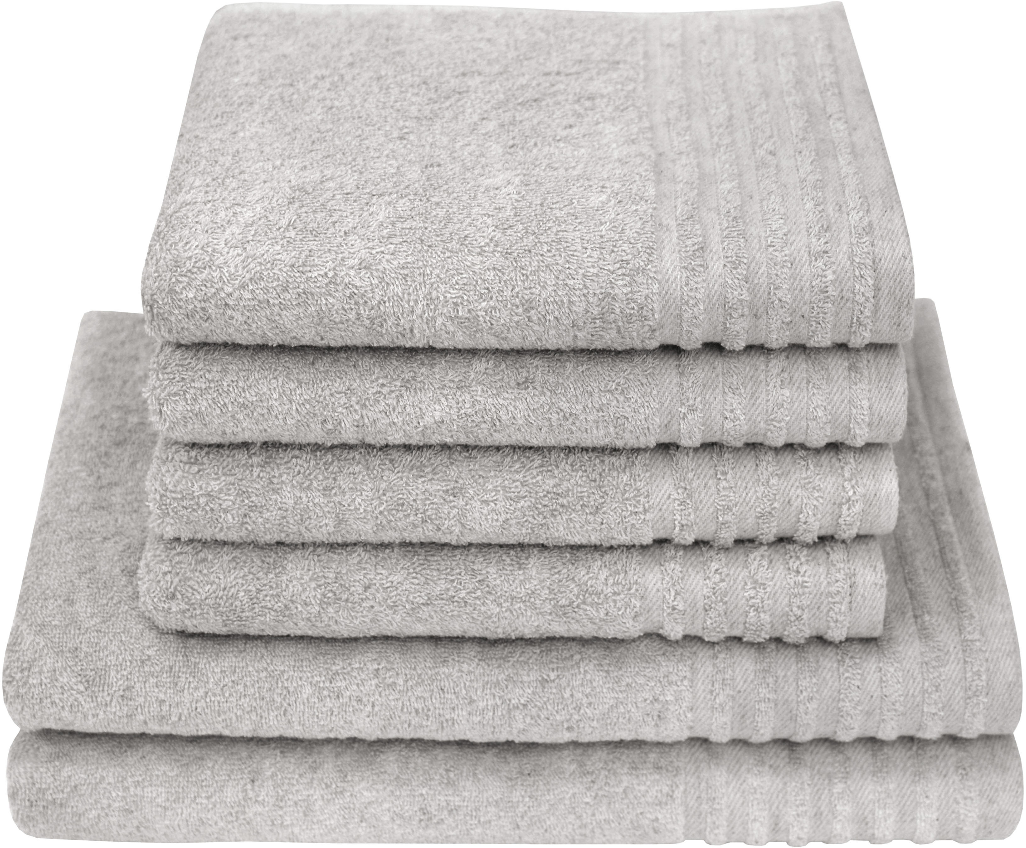 Dyckhoff Handtuch Set "Deep Harmony Energy" Set 6 Stk. Frottier 15% Hanf; 4 Handtücher (50x100cm), 2 Duschtücher (70x140cm)