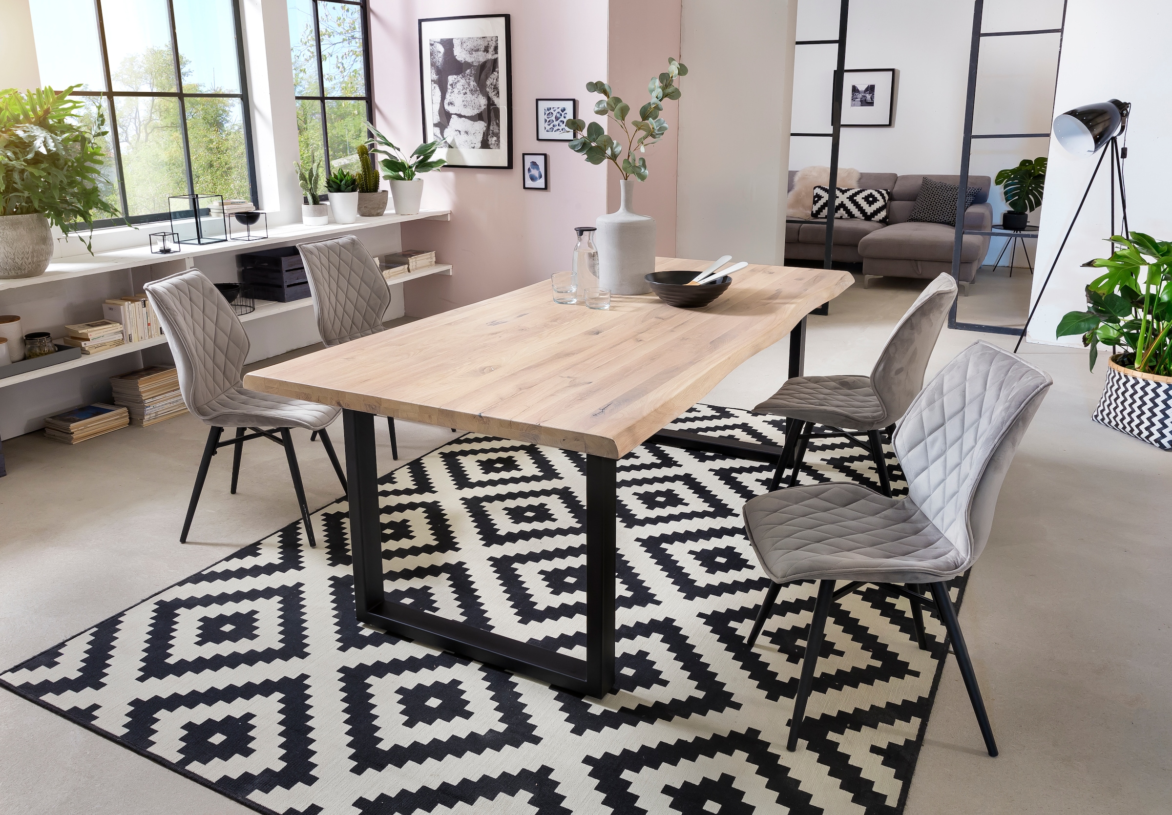 Home affaire Esstisch »Tristan«, mit Baumkante
