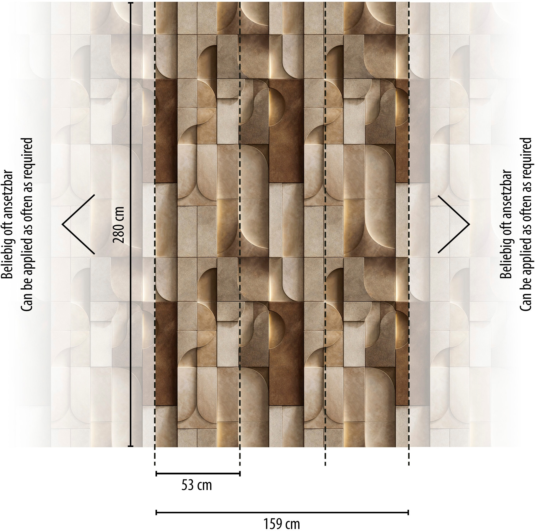 living walls Vliestapete »Fototapete Geometrische Formen erweiterbar«