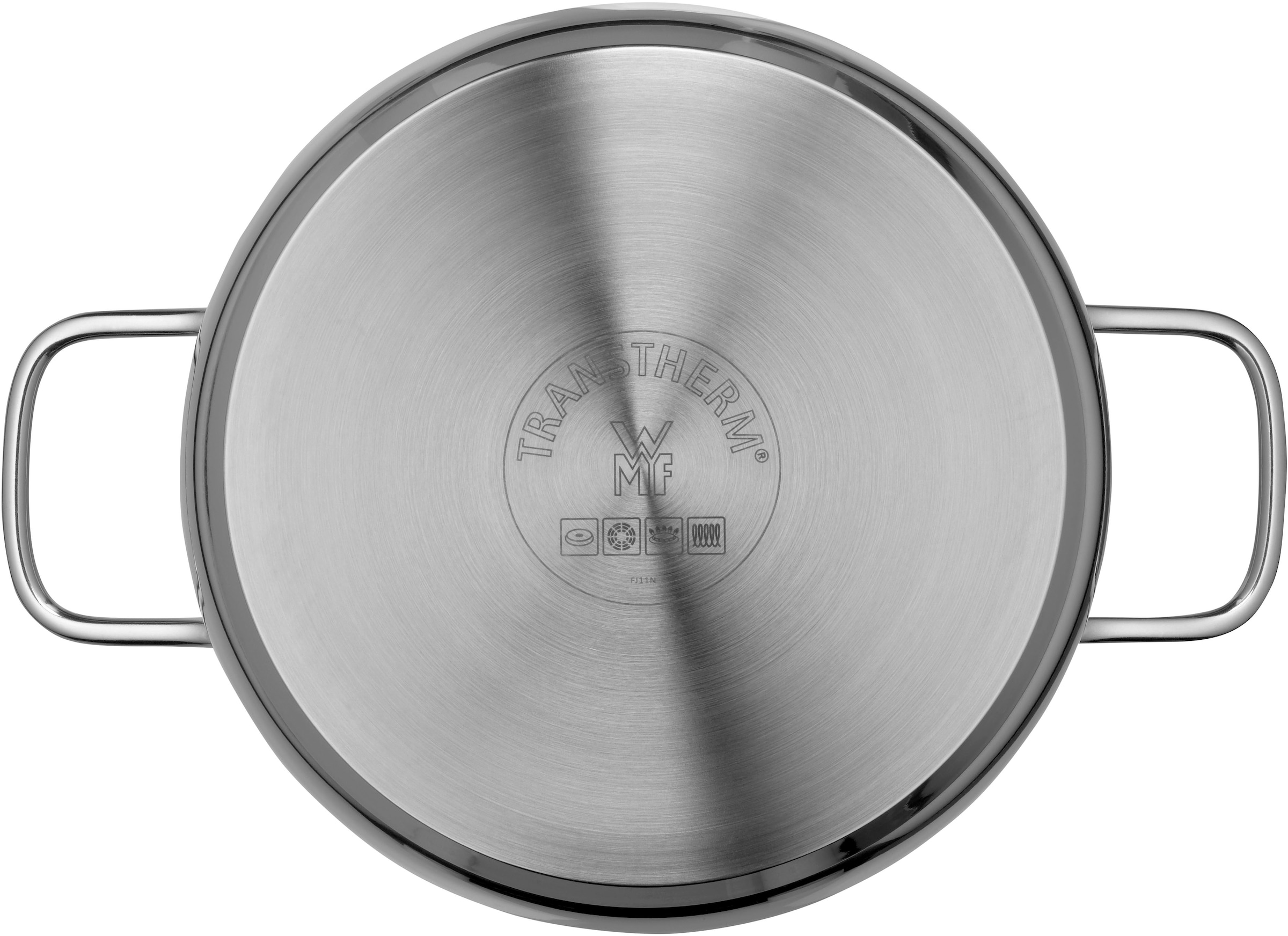 WMF Fleischtopf »Diadem Plus«, Cromargan® Edelstahl Rostfrei 18/10, (2 tlg.), breiter Schüttrand, außergewöhnliches Design, spülmaschinengeeignet
