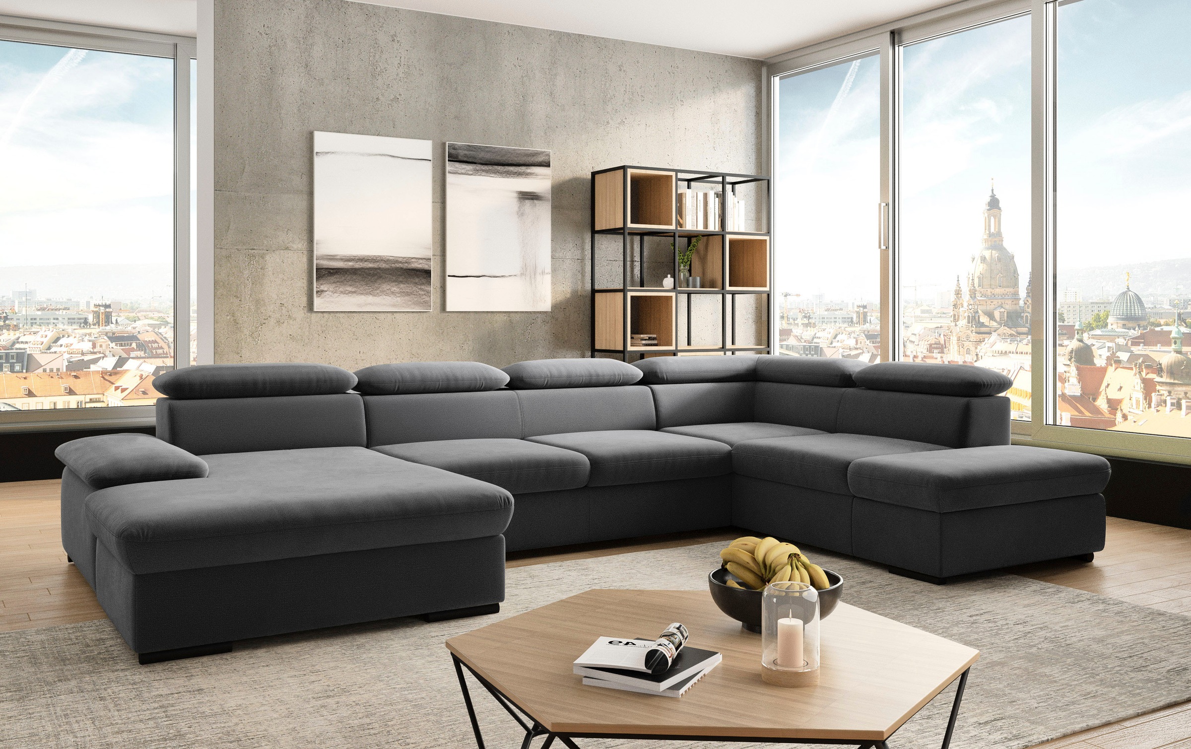 sit&more Wohnlandschaft »Alcudia U-Form«, wahlweise mit Bettfunktion