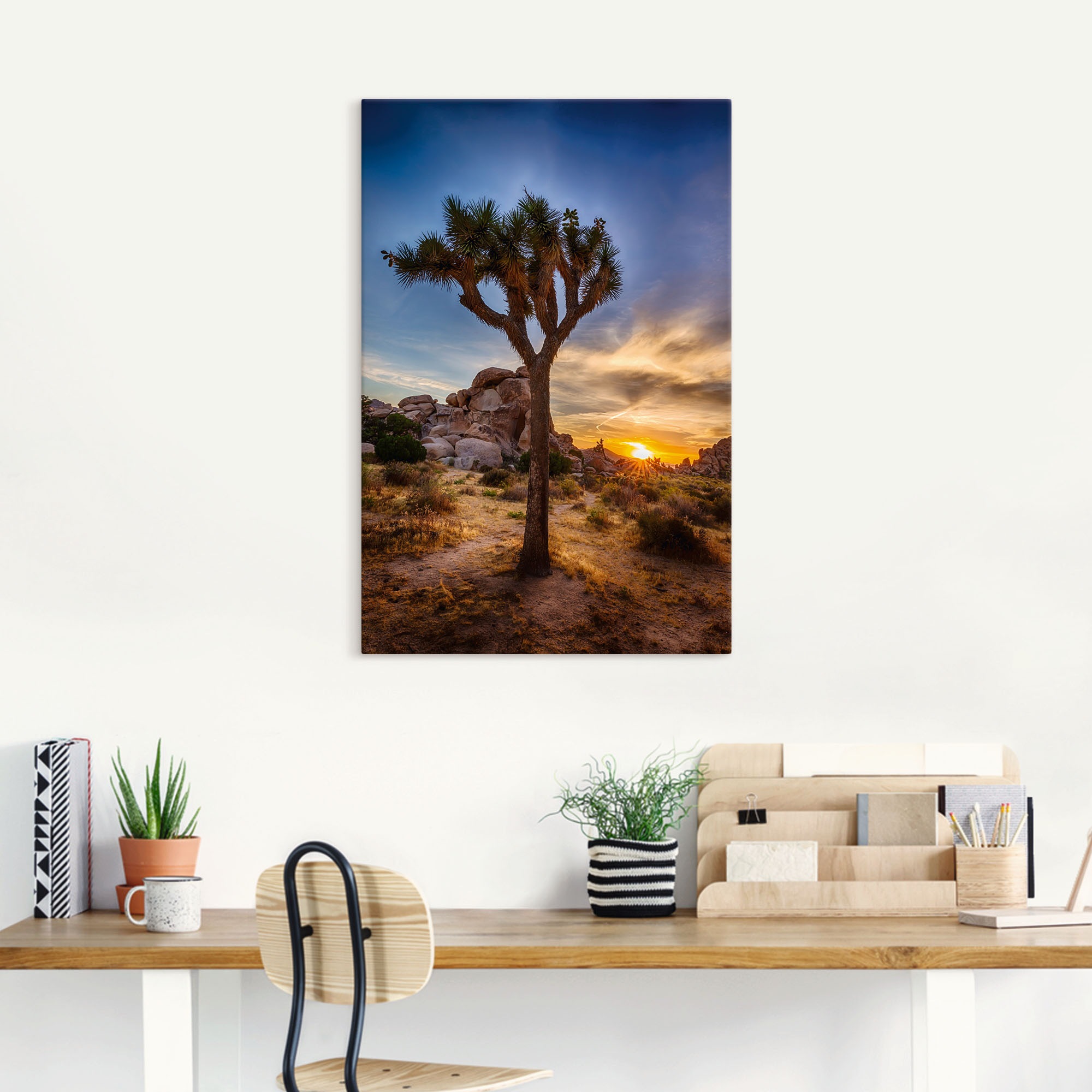 Thumbnail - Artland Wandbild "Sonnenuntergang Joshua Tree NationalPark" (1 Stück), in vielen Größen & Produktarten - Alubild / Outdo...