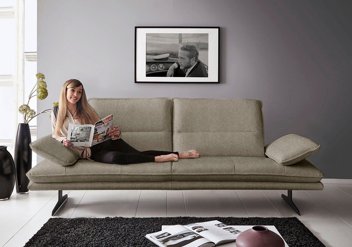 W.SCHILLIG 2,5-Sitzer "broadway, Designsofa mit tollem Sitzkomfort" Sitztiefenverstellung, Kopfteil- & Seitenteilverstellung, Breite 236cm