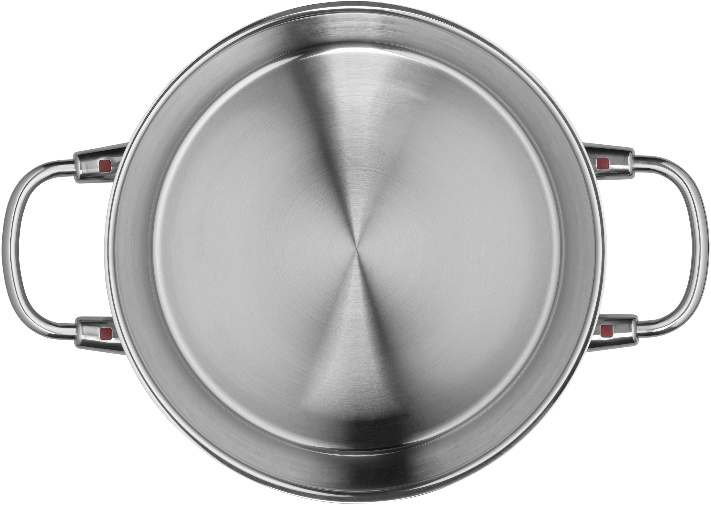 WMF Fleischtopf »Quality One«, Cromargan® Edelstahl Rostfrei 18/10, (2 tlg.), Cool+ Technologie für wärmereduzierte Griffe, breiter Schüttrand