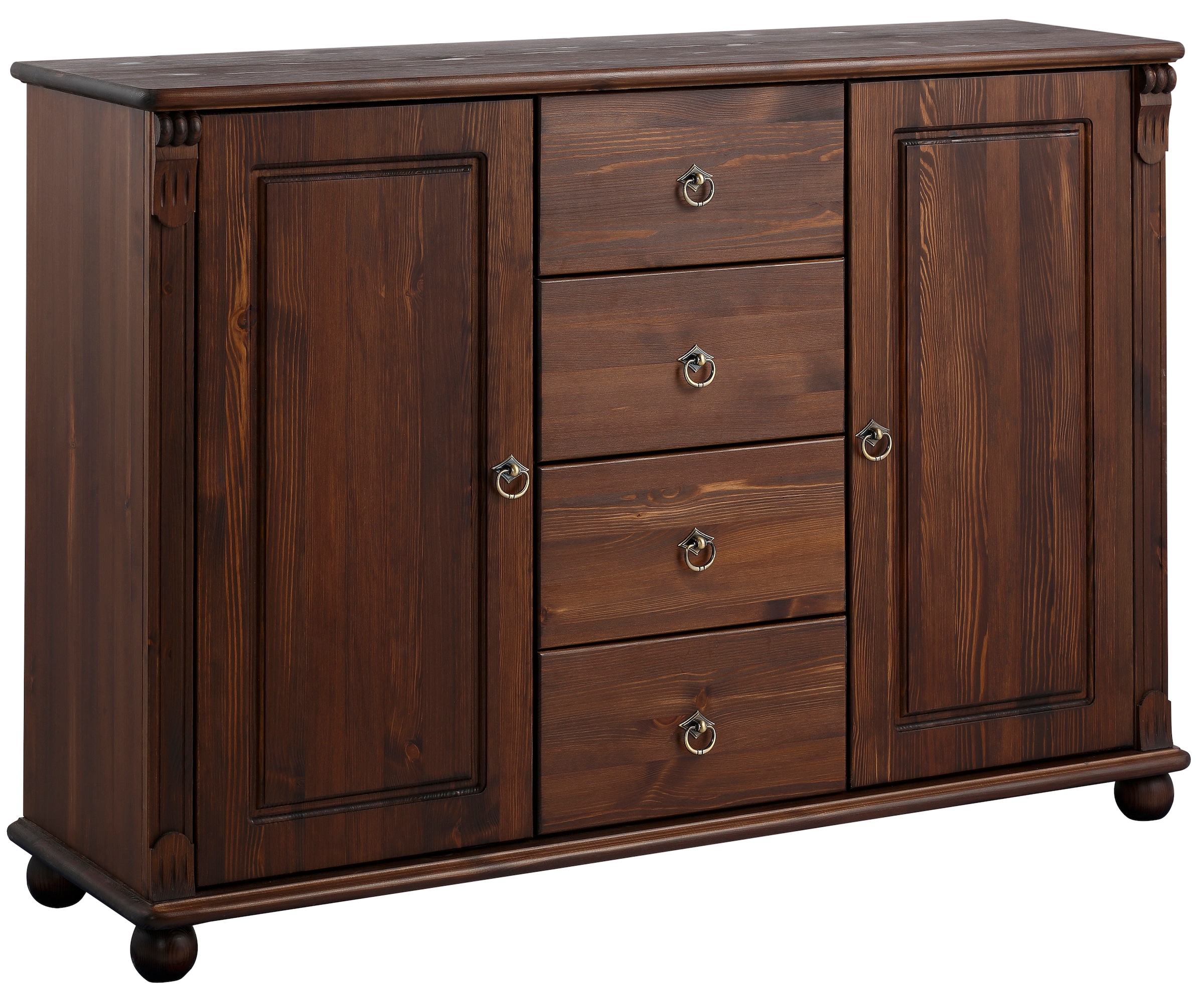 OTTO home Kombikommode "Tessin; Buffetunterschrank, klassischer Landhausstil" aus massiver, FSC-zertifizierter Kiefer, 128cm breit