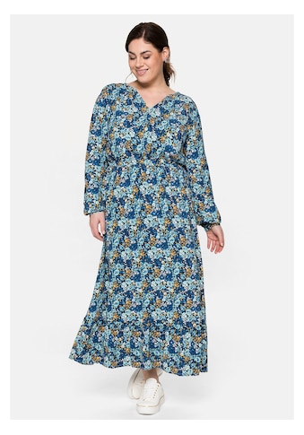 Sheego Maxikleid »Kleid«, mit floralem Print und V-Ausschnitt kaufen