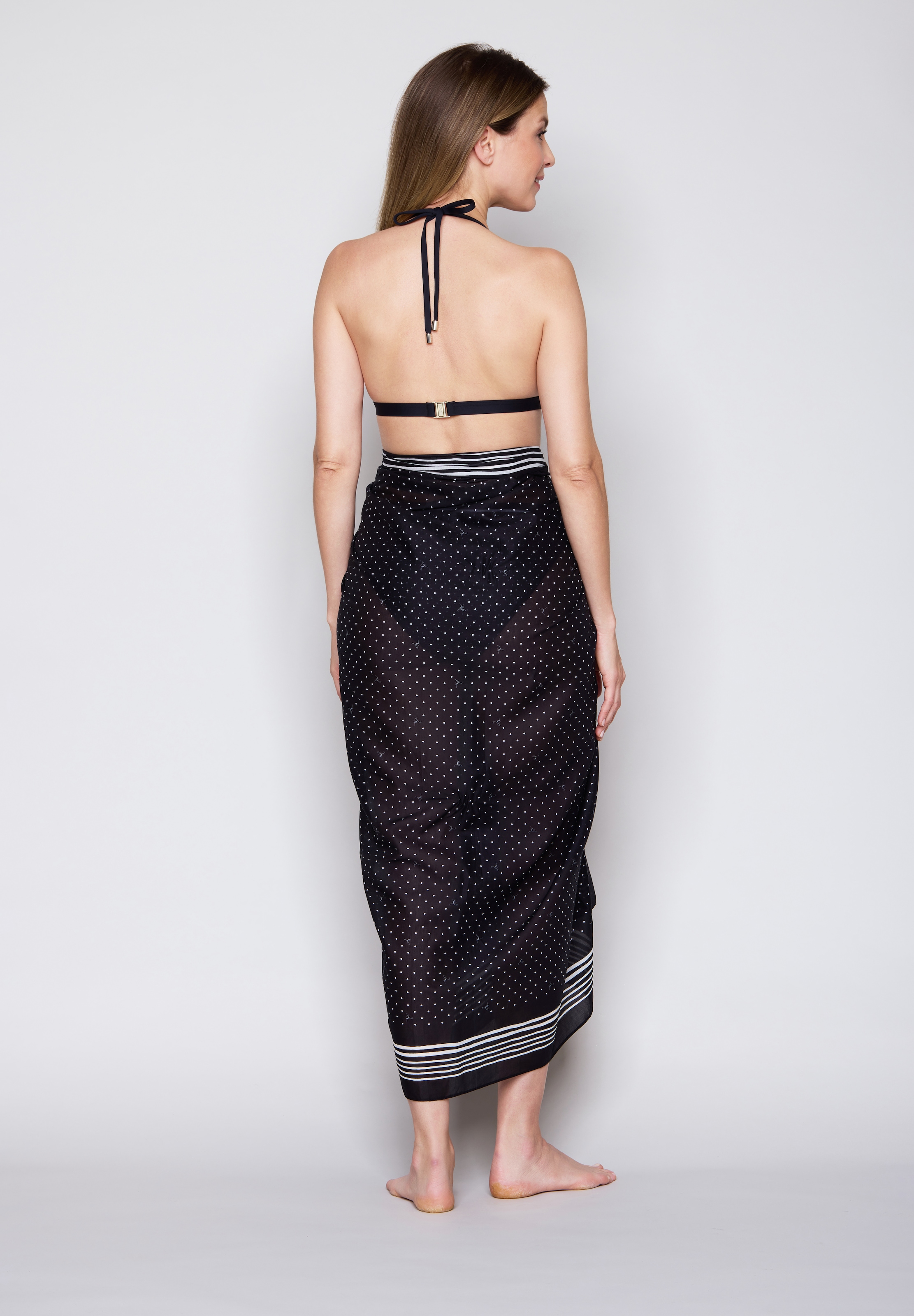 JOOP! Pareo mit Punkten und Streifen zum Binden