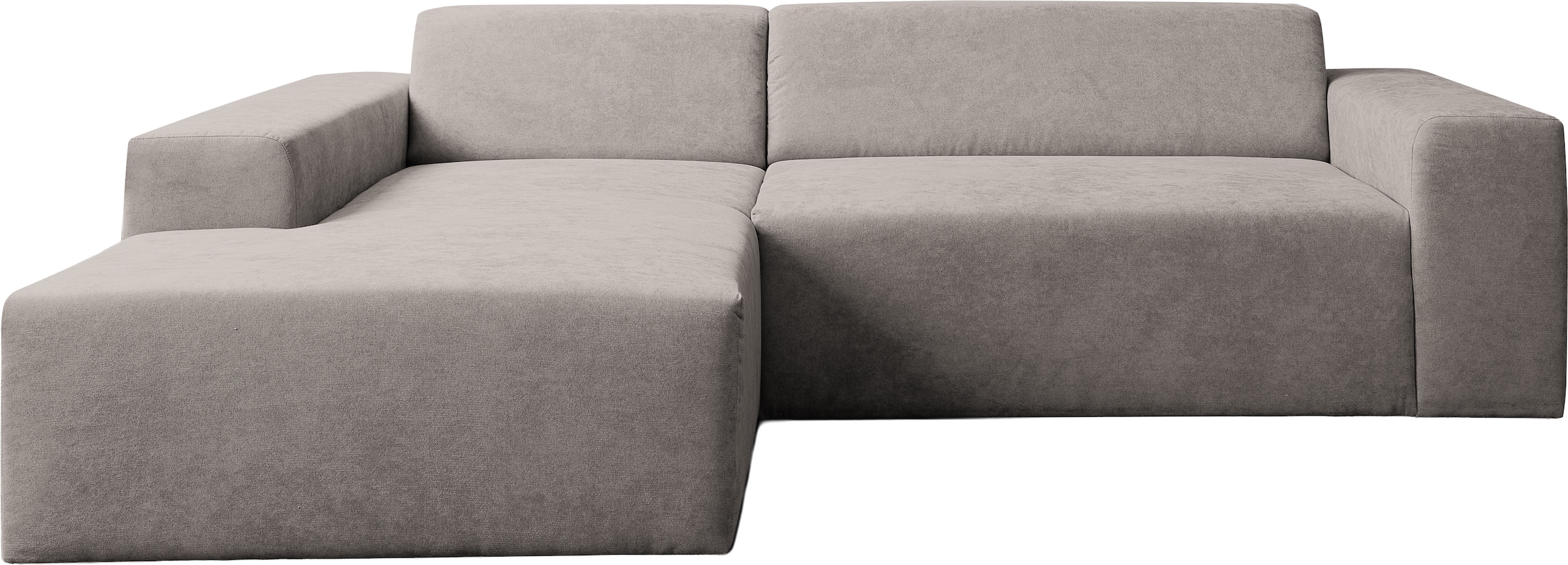 WERK2 Ecksofa »Zeus-L urbanes Curvy Design, kompakt & bequem, Lounge Couch« Organische curvy-trend Couch mit großer Komfort-Ottomane, L-Form
