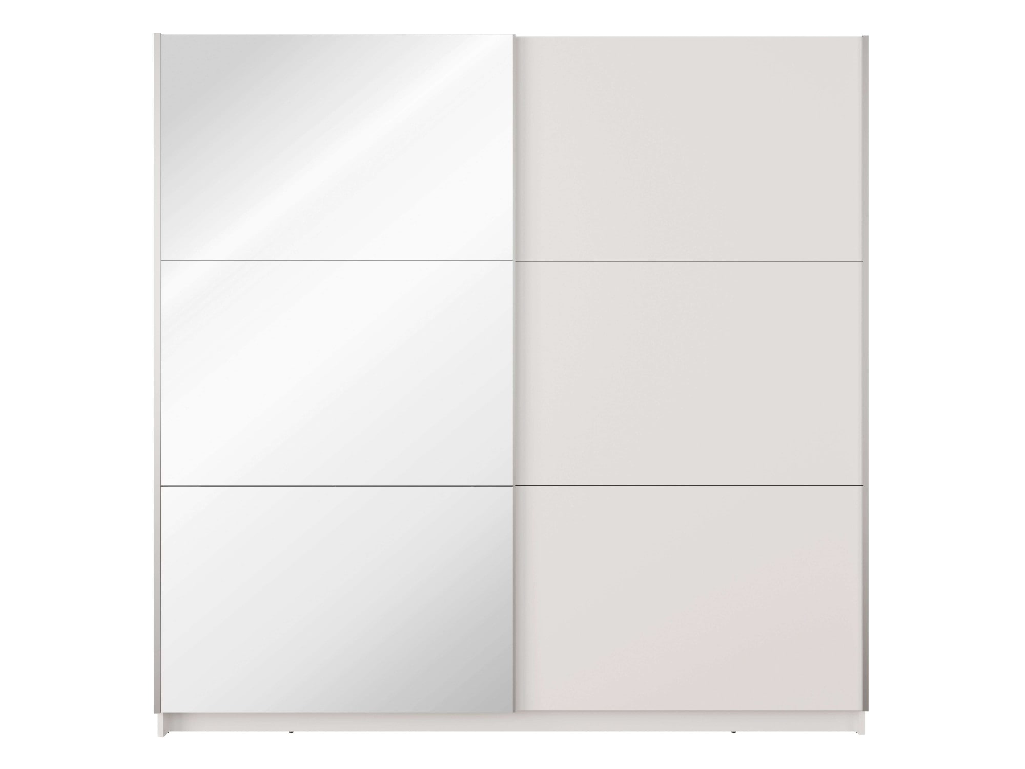 INOSIGN Kleiderschrank »Kleiderschrank Fresno mit 5 Einlegeböden, Spiegel und Kleiderstange«, Garderobe mit 2 Schwebetüren, B/H/T 200/207/62 cm