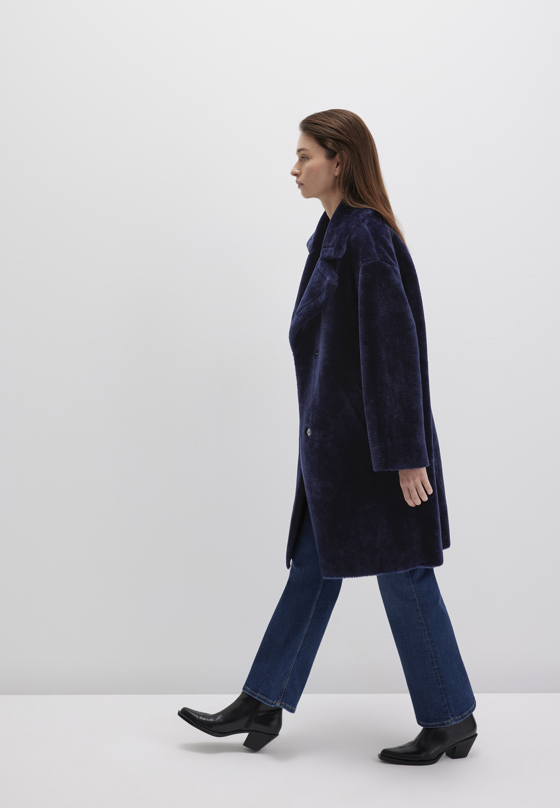 Mavi Parka »WOVEN LONG JACKET«, Kunstfell Mantel