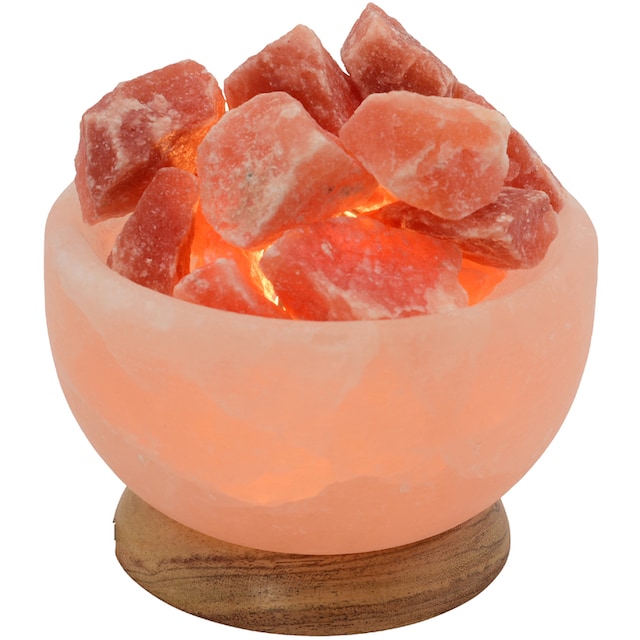 HIMALAYA SALT DREAMS Salzkristall-Tischlampe »Salzkristallschale«,  Handgefertigt aus Salzkristall - jeder Stein ein Unikat, H: ca.15 cm  bestellen | BAUR