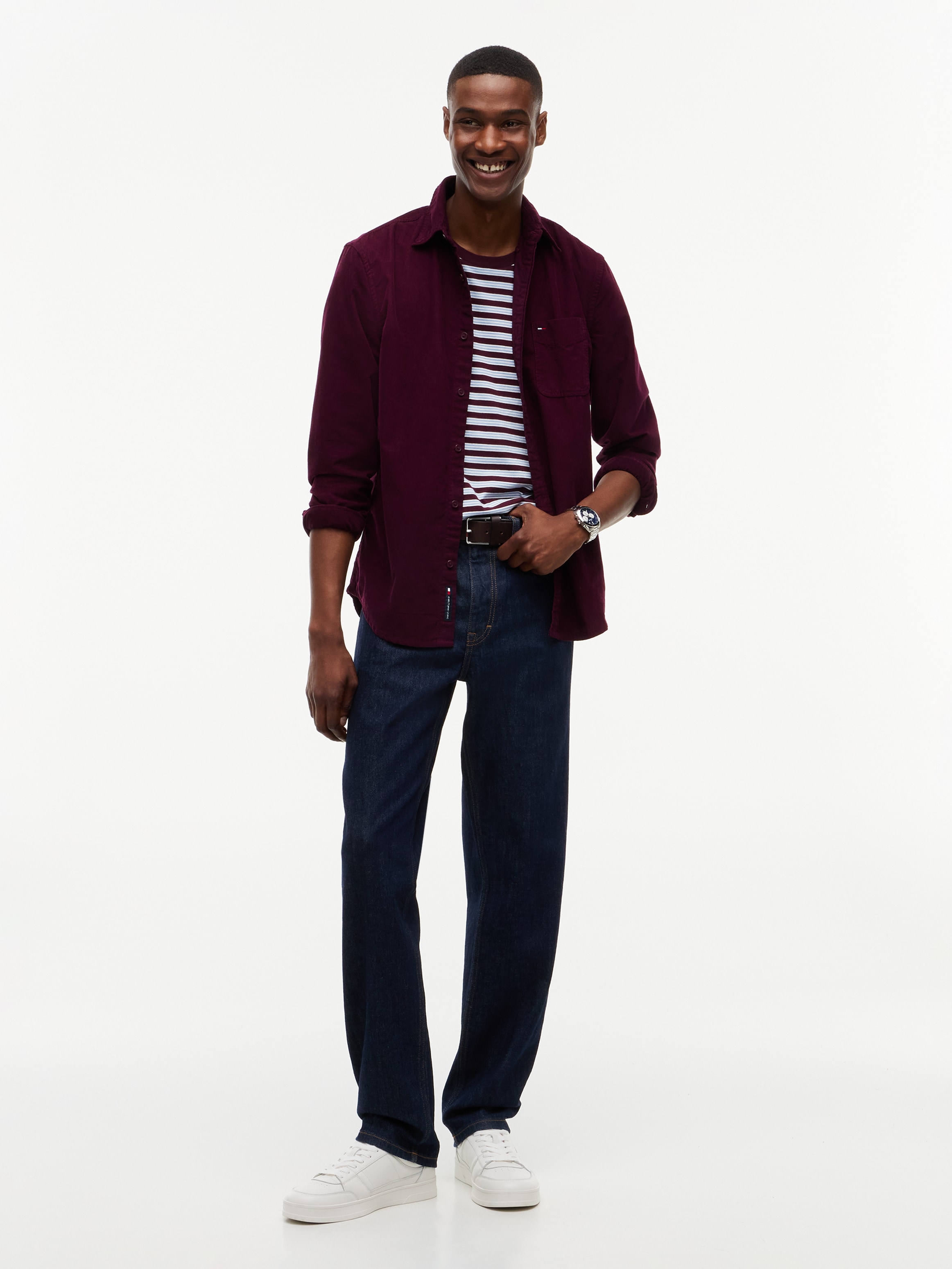 Tommy Jeans Langarmhemd »REGULAR BABY CORDUROY SHIRT« Regular fit mit Brusttasche