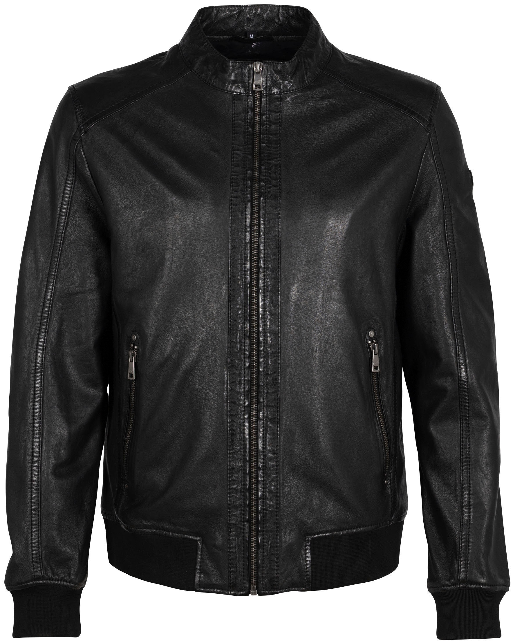Mauritius Lederjacke "MMGoran" mit Stehkragen, Reißverschluss, Strickbündch günstig online kaufen