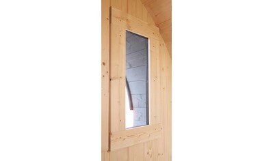 Karibu Saunafenster, 40 mm BxH: 25x60 cm, für Saunafass, Klarglas, naturbelassen kaufen