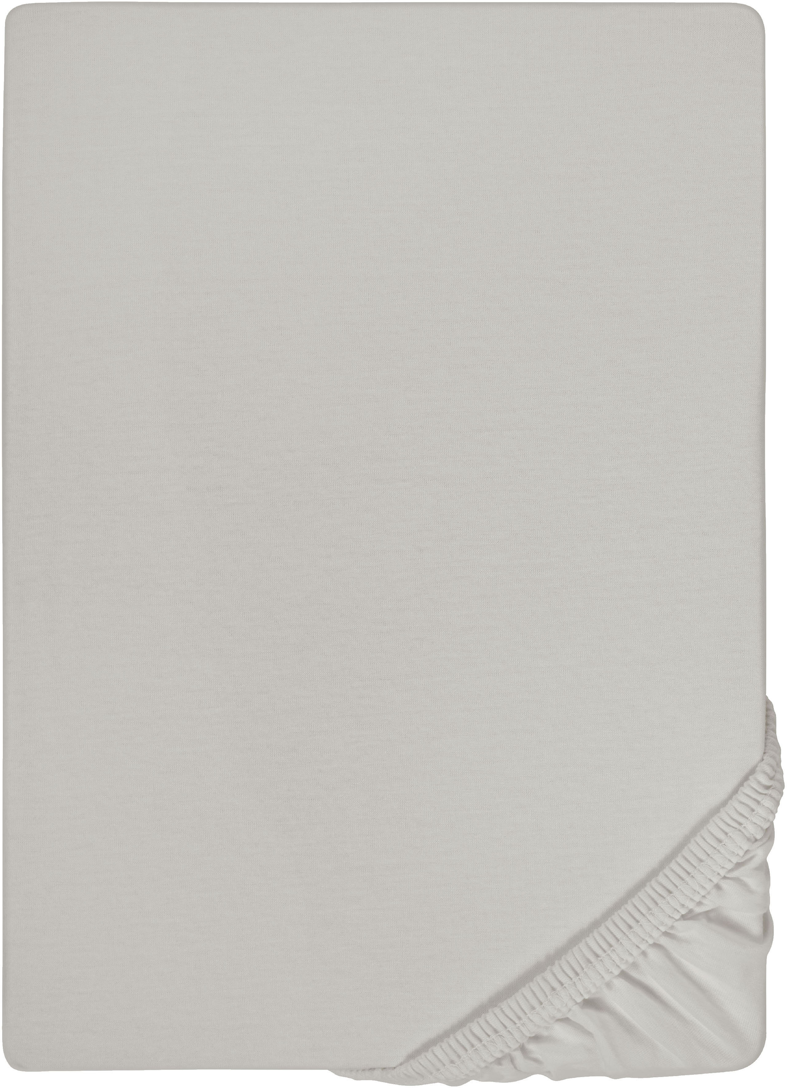 Biberna Spannbettlaken "0077866 Deluxe Jersey-Elastic Spannbetttuch 97% Baumwolle" Jersey mit Elasthan, Rundumgummi, bügelfrei, ab Größe 90 x 190 cm i