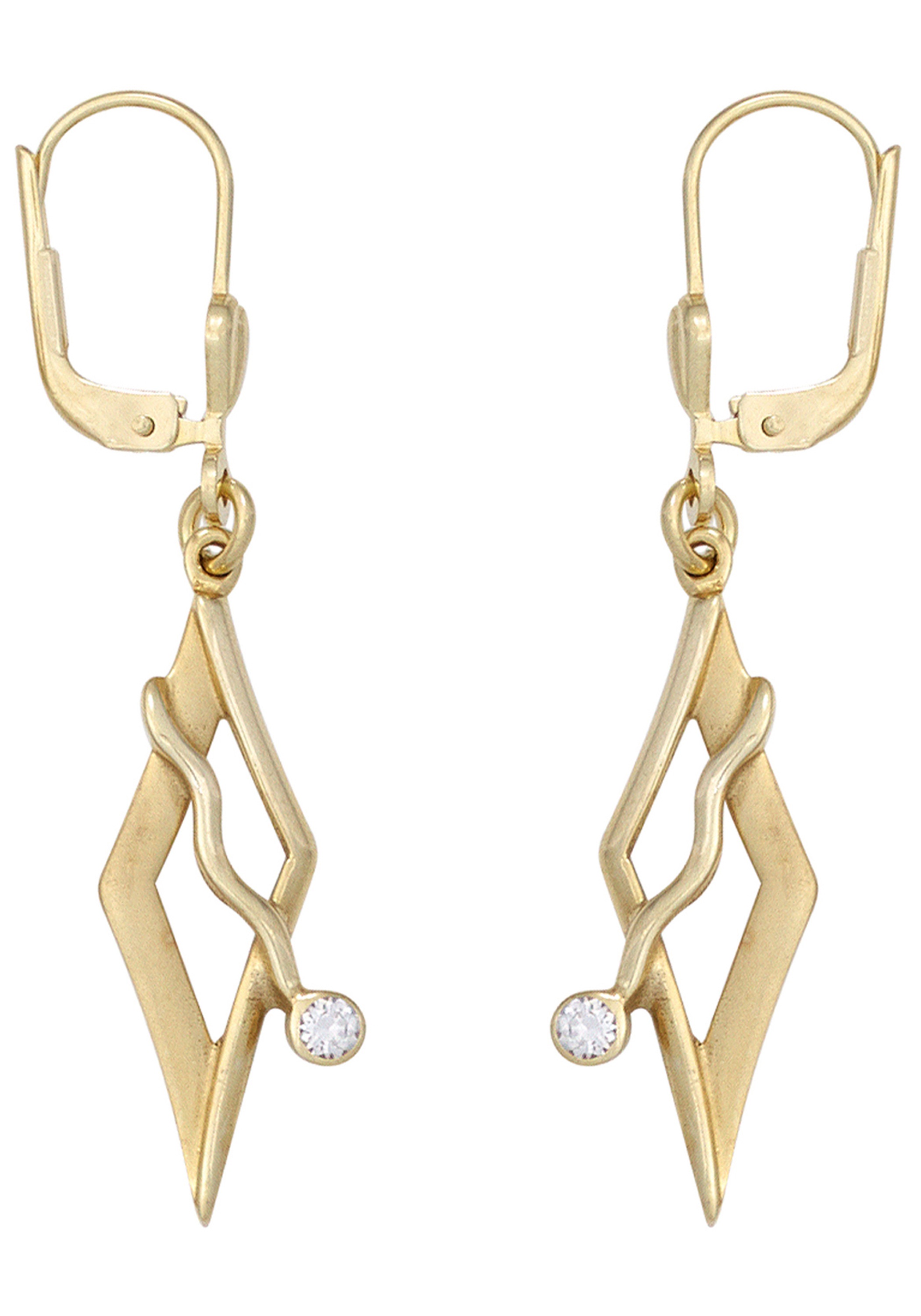JOBO Paar Ohrhänger »Ohrringe mit Zirkonia« 375 Gold
