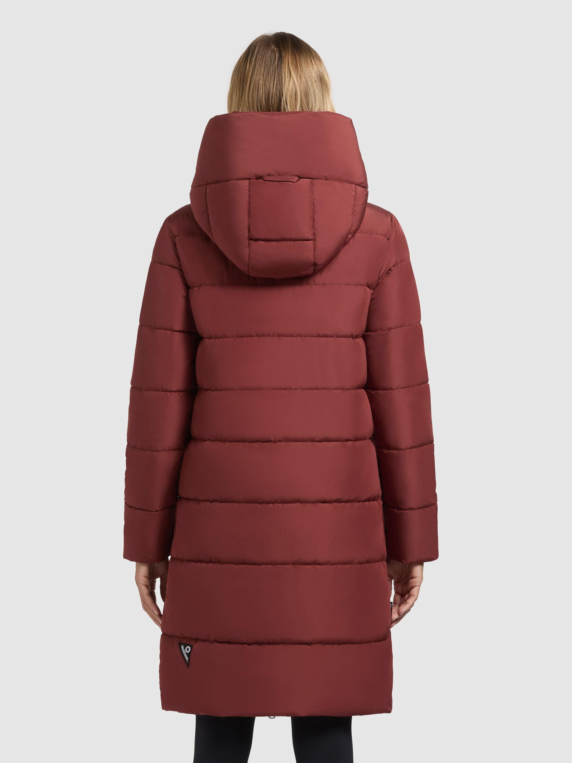 khujo Steppmantel »Jilias5-YM«, warmer Damen Wintermantel mit Kapuze und großen Taschen