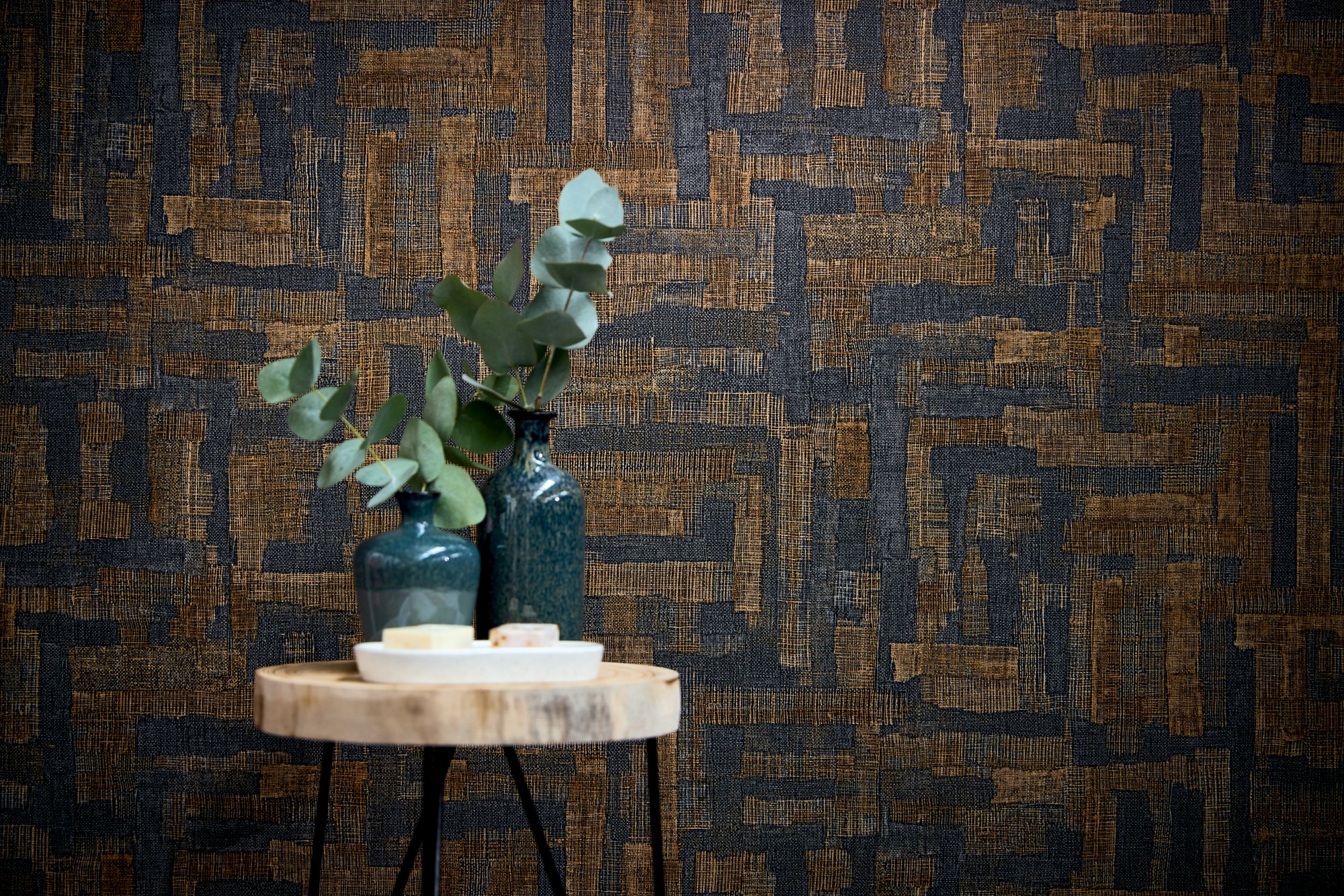 living walls Vliestapete "Strukturtapete Leinen diverse Farben Geometrisch" Leinenoptik strukturiert