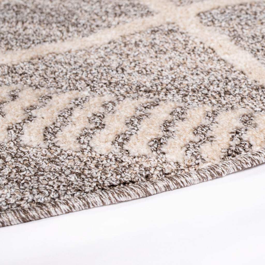 Carpet City Teppich »Art 2645«, rund, 7 mm Höhe, Kurzflor, Rauten-Optik, ideal für Flur & Diele
