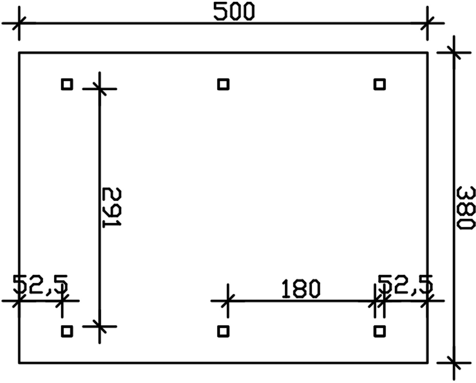 Skanholz Einzelcarport »Wallgau«, Nadelholz, 291 cm, Nussbaum, mit schwarzen Dachschindeln