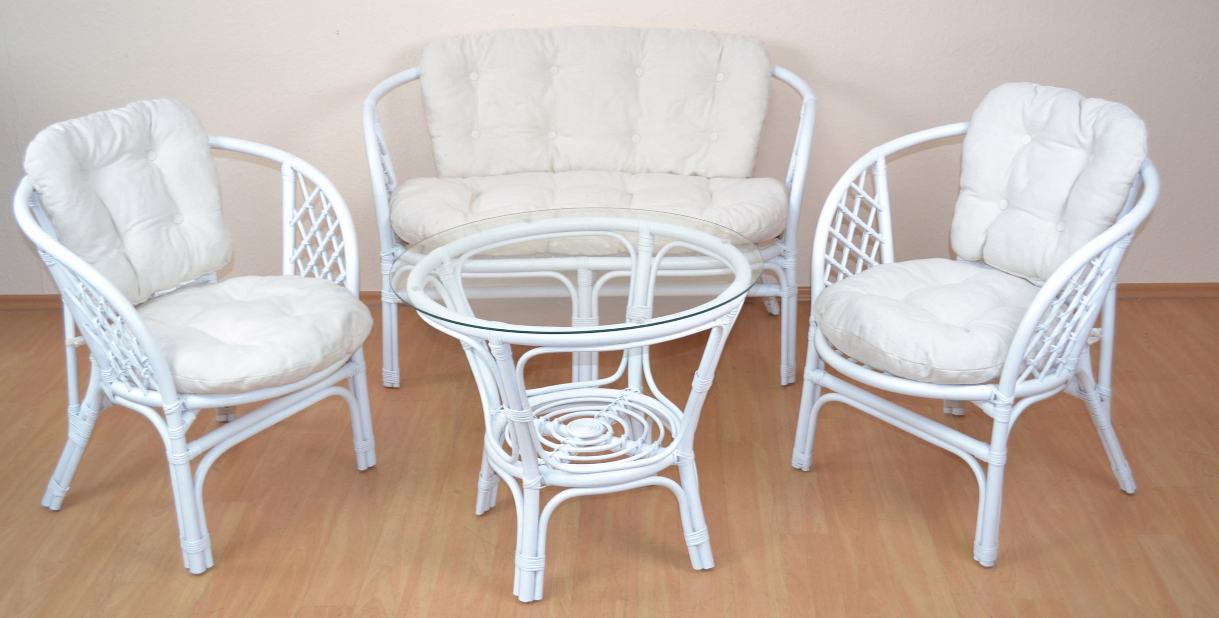 Home affaire Essgruppe Set, 4 Stk. tlg. aus handgeflochtenem Rattan mit pas günstig online kaufen