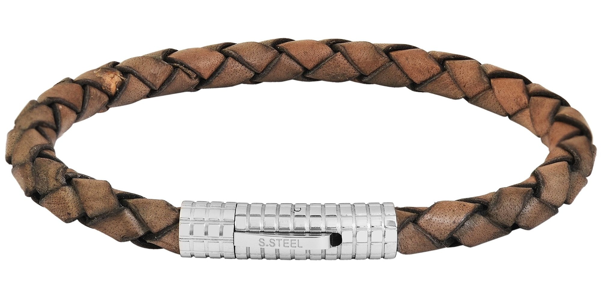 ADELIA ́S Damen Armreif "Armband – Armreif aus Leder 21 cm", 21cm, Leder, braun, Leder, Armbänder, Eine schöne Geschenkidee für jeden Anlass