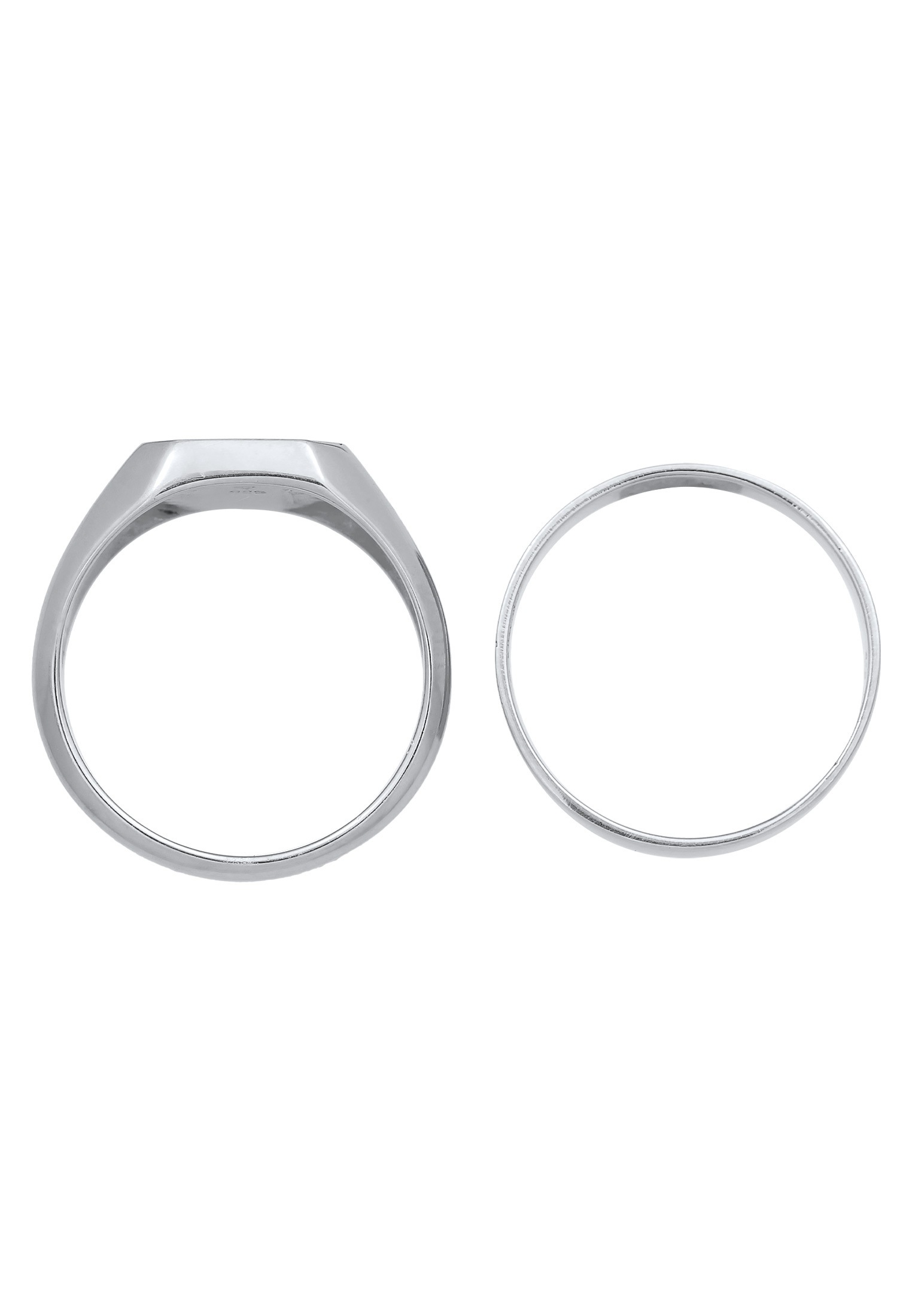 Kuzzoi Kuzzoi Siegelring Bandring Set Silver Size 62 2