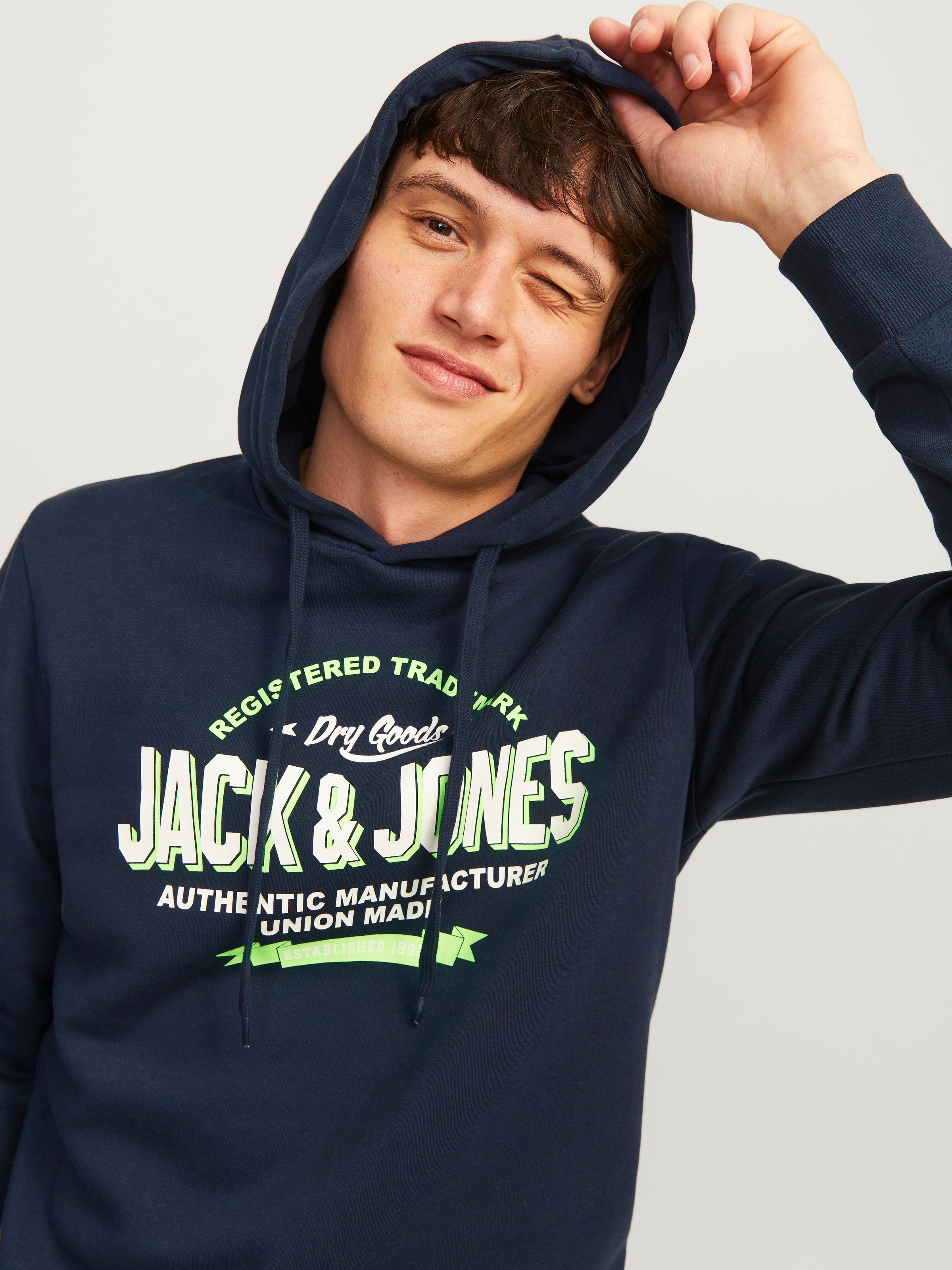 Jack & Jones Kapuzensweatshirt "JJELOGO SWEAT HOOD 2 COL 24/25 NOOS", mit L günstig online kaufen