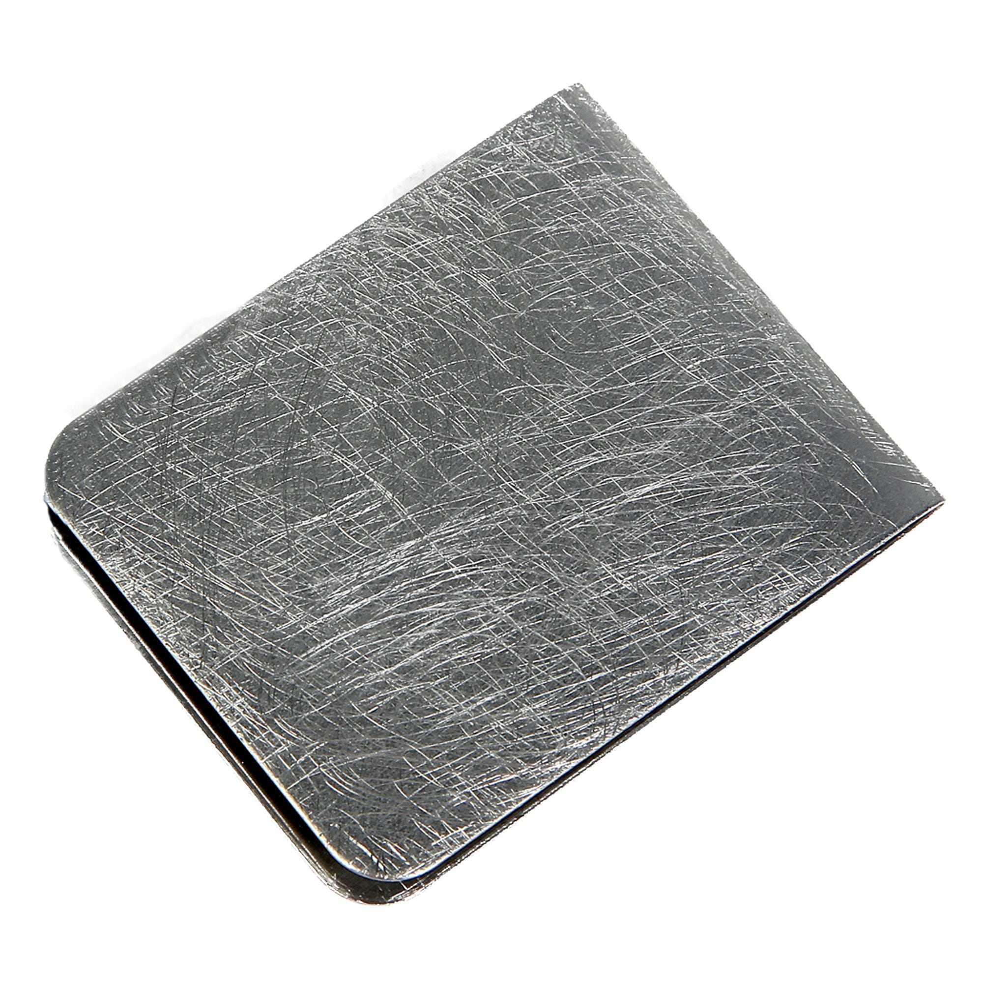 DeMarie Brosche »Kragenklemme aus Aluminium gebürstet + gewolkt«