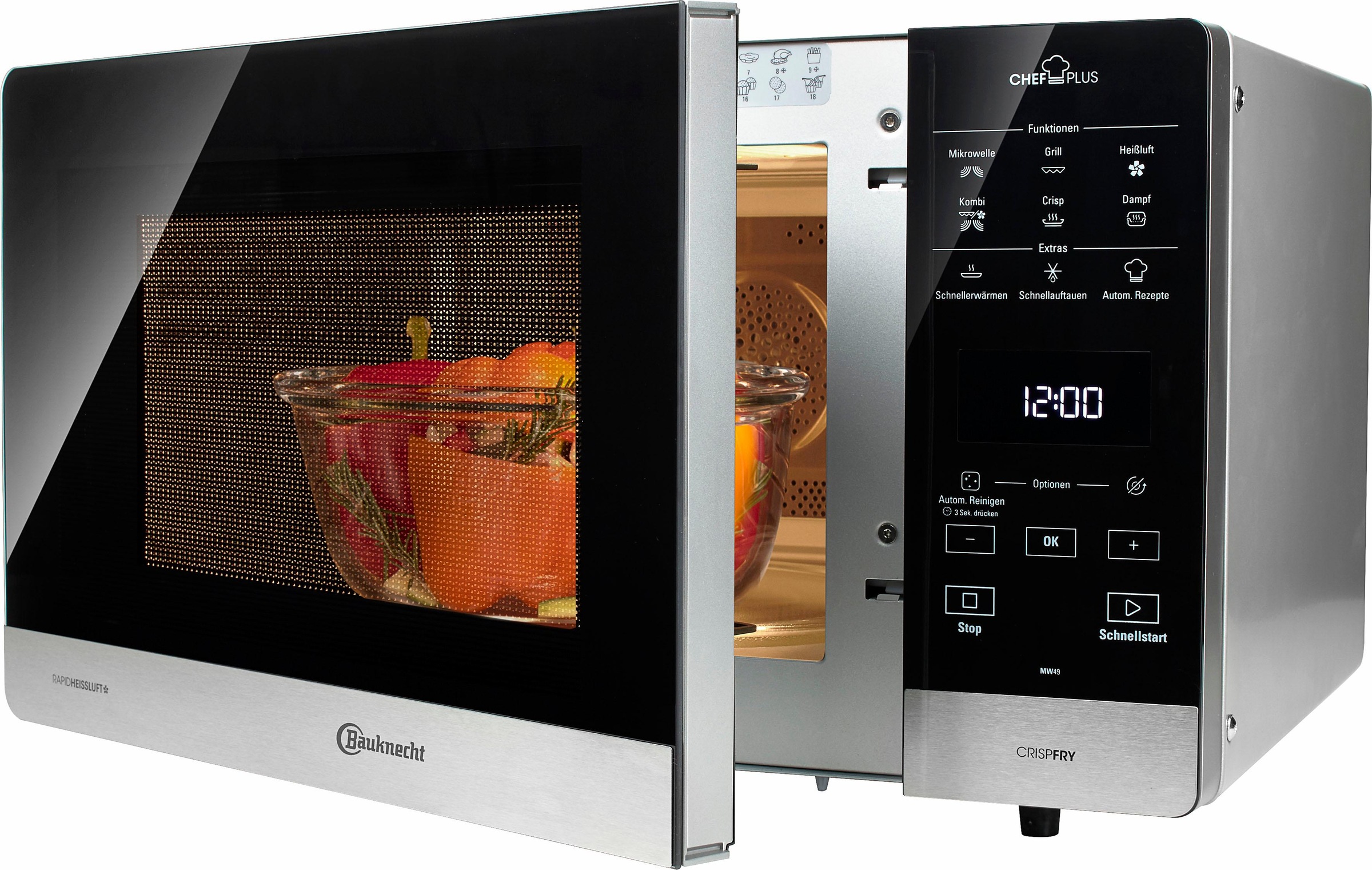 BAUKNECHT Mikrowelle "MW 49 SL" Grill und Heißluft 1900 W günstig online kaufen