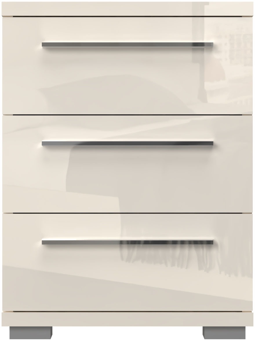 Places of Style Nachtkommode »Piano, Nachttisch aus FSC-zertifiziertem Holzwerkstoff, Made in Europe«, (45/40/43 oder 61cm (B/T/H), ideal passend zum Boxspringbett), UV lackiert, hochglänzend, Soft-Close Funktion, 2 oder 3 Schubladen