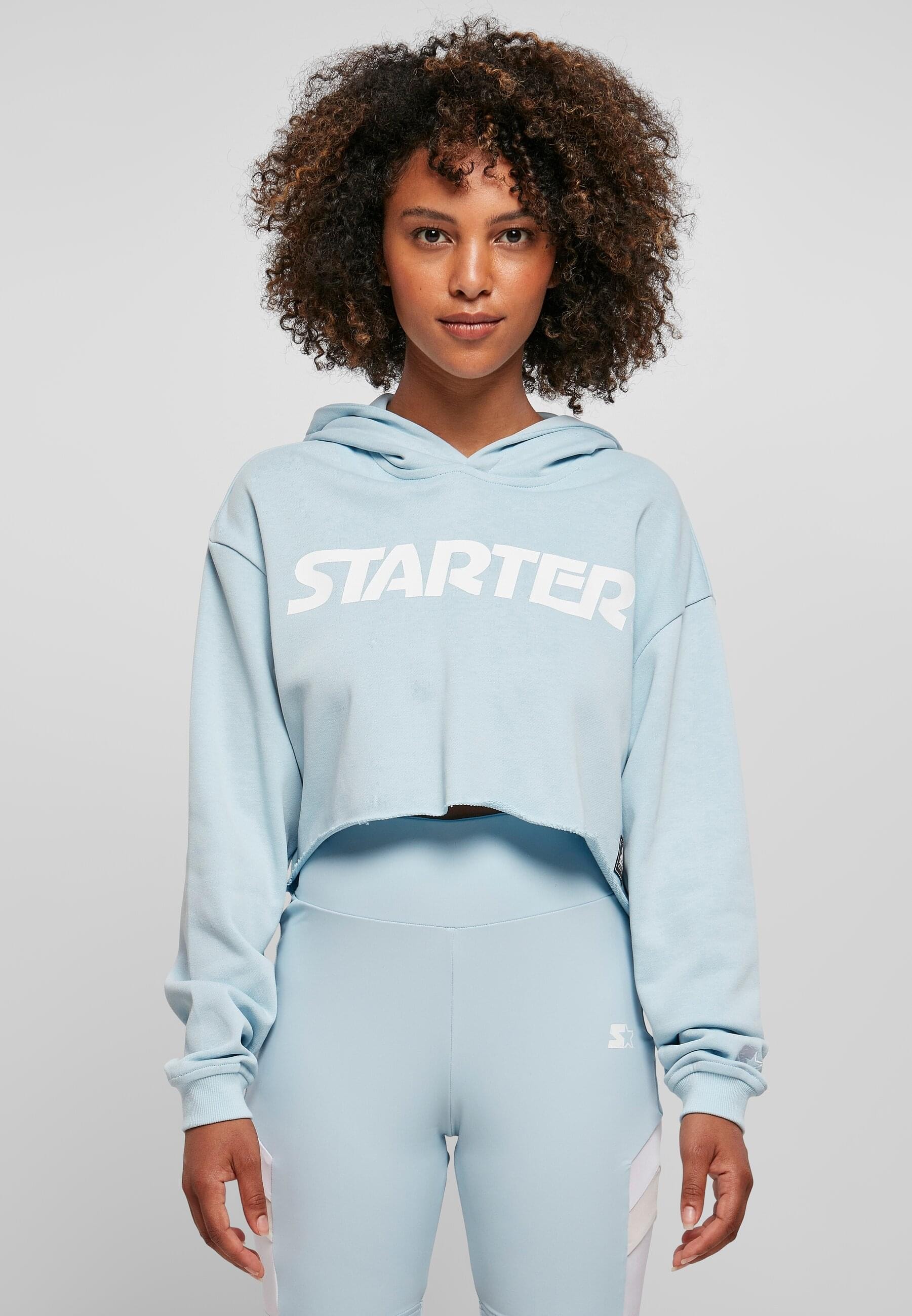 Starter Black Label Rundhalspullover »Starter Black Label Damen Ladies Starter Cropped Hoody«, (1 tlg.)