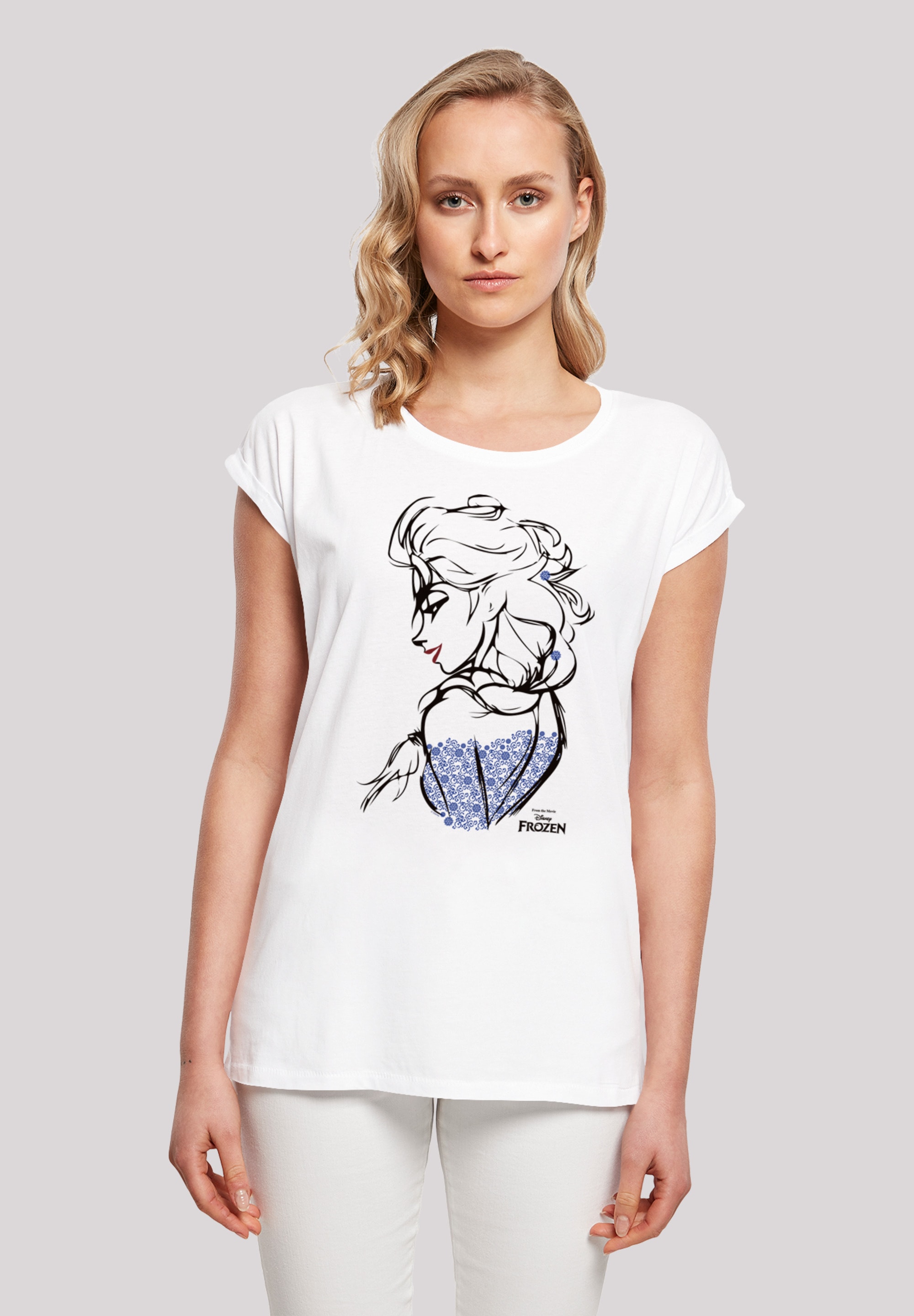 F4NT4STIC T-Shirt "Frozen Elsa Sketch Mono", Print günstig online kaufen