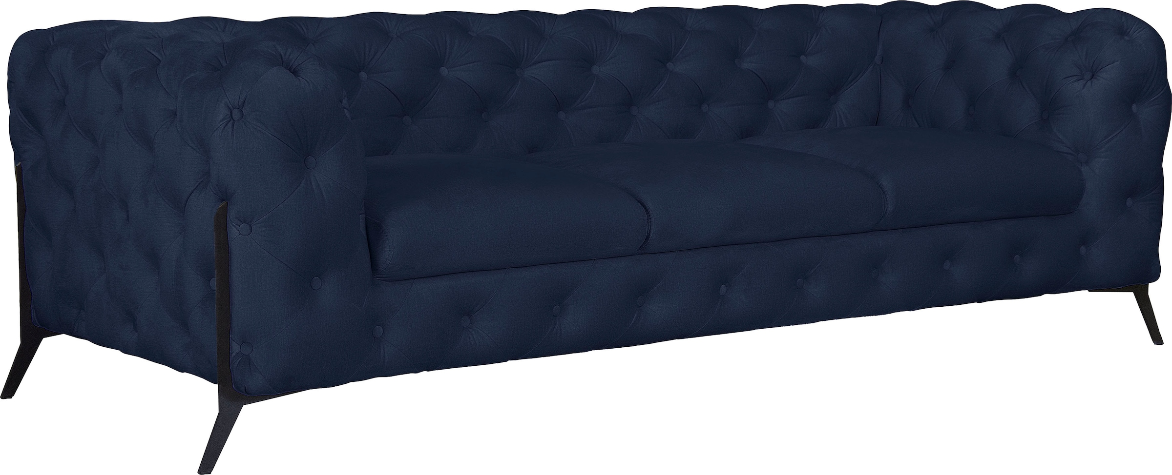 Leonique Chesterfield-Sofa »Amaury«, aufwändige Knopfheftung, moderne Chesterfield Optik, Fußfarbe wählbar