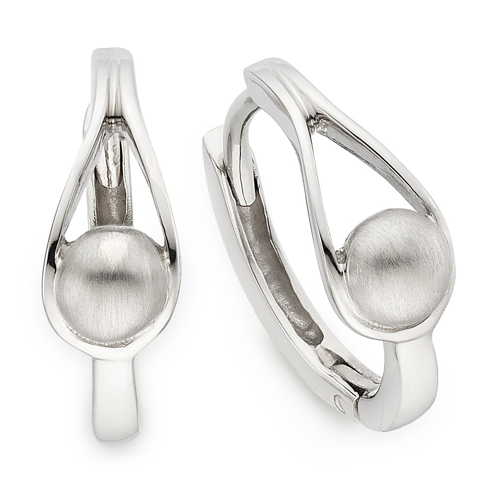 Paar Creolen FIRETTI "Schmuck, Geschenk, Creolen Silber rhodiniert", silberfarben, Ohrringe, Damen, 14mm, Silber 925 (Sterlingsilber)
