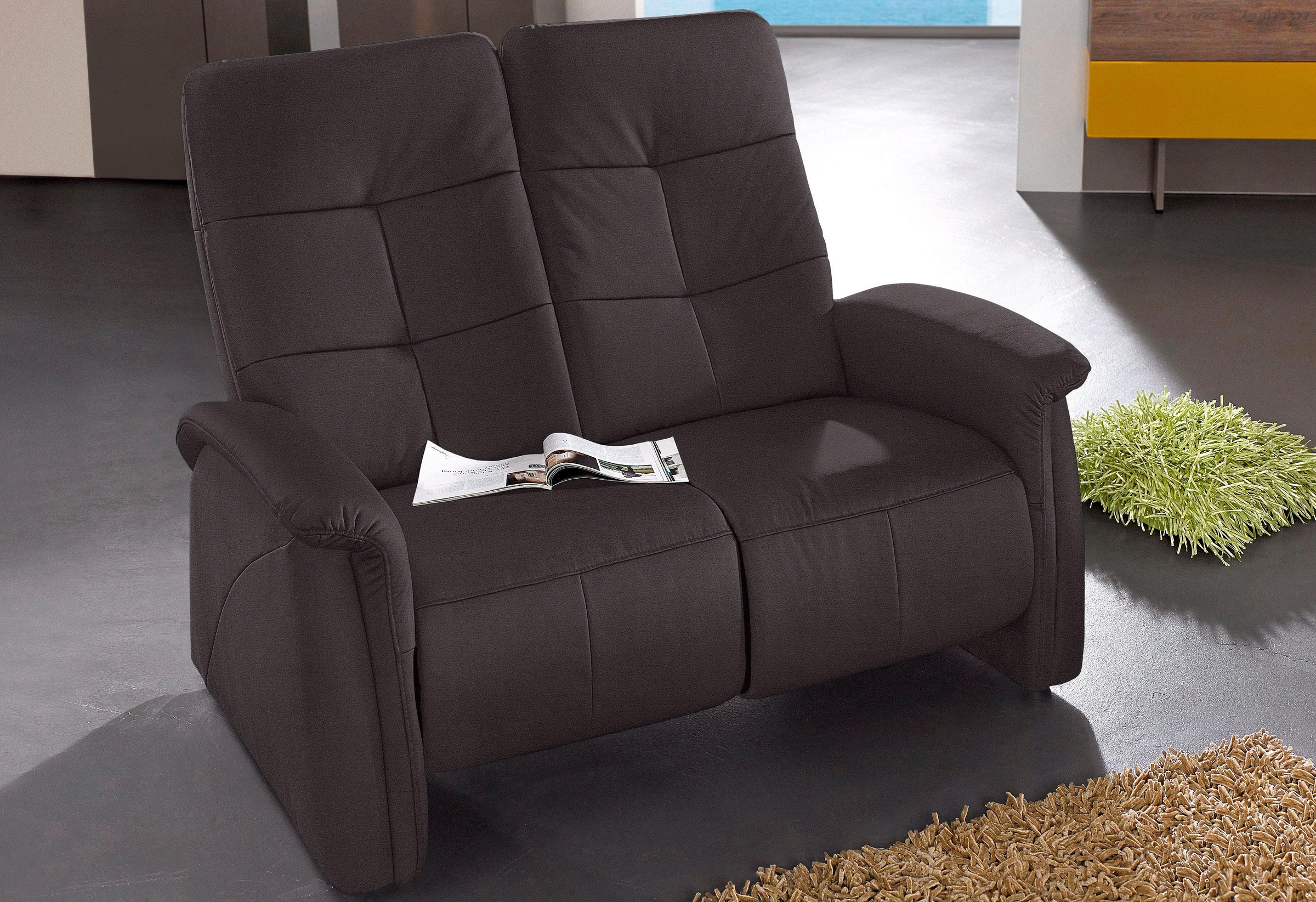 exxpo - sofa fashion "Tivoli, Kinosofa, bequem und komfortabel durch die Relaxfunktion" (2-sitzig), schmale Armlehnen