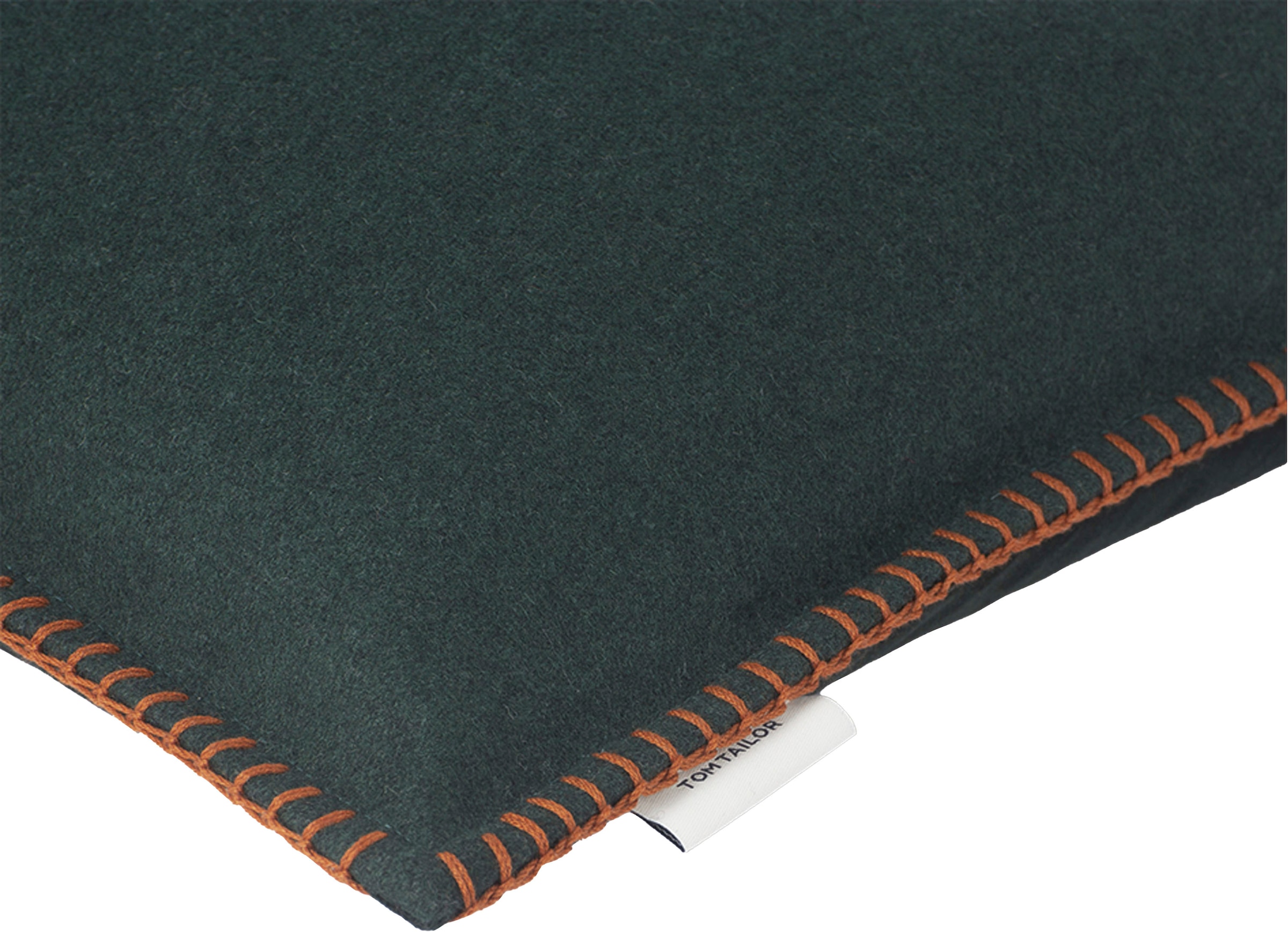 TOM TAILOR HOME Dekokissen »Felt«, mit kontrastfarbiger Kettelung, Kissenhülle ohne Füllung, 1 Stück