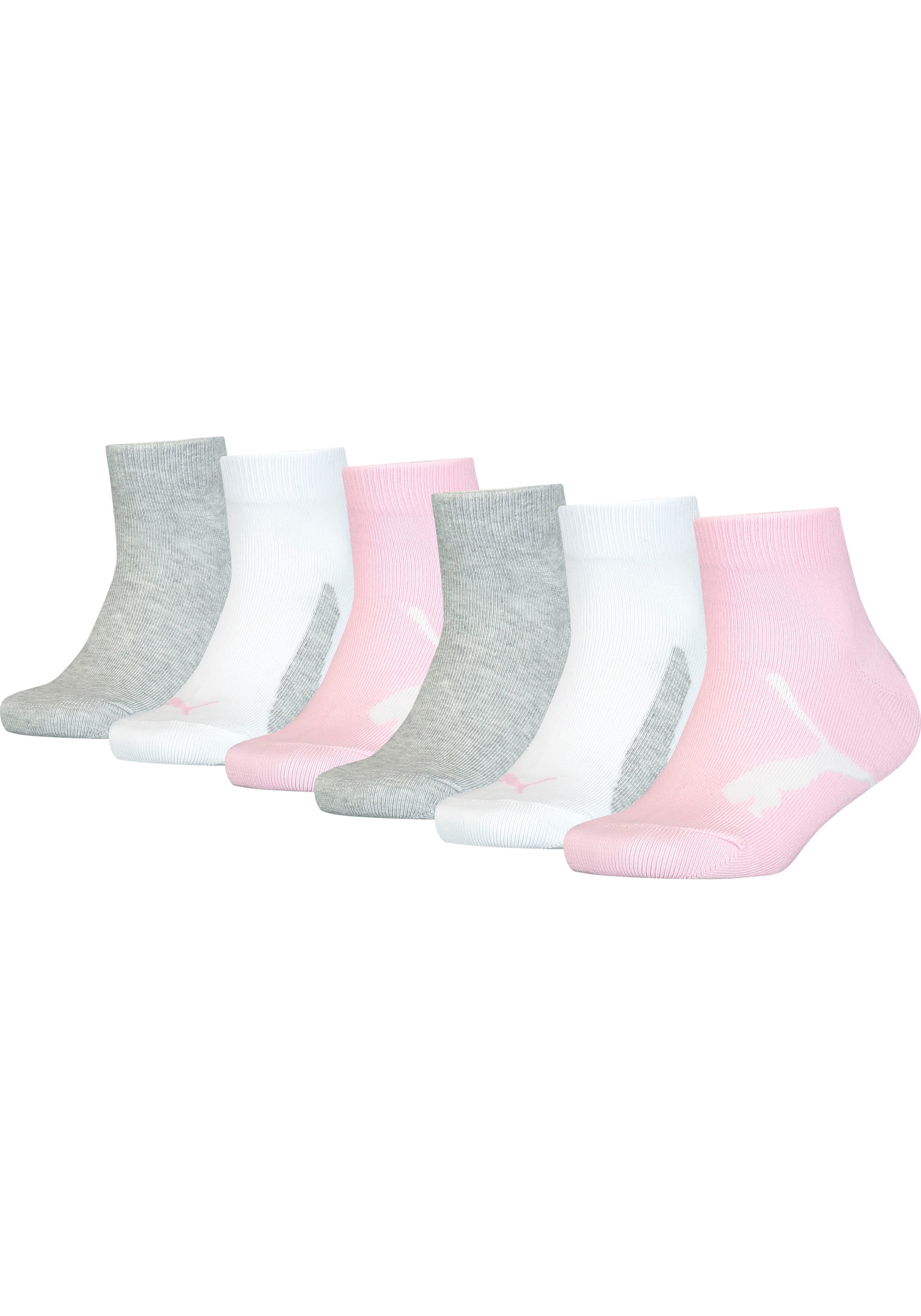 PUMA Kurzsocken "KIDS BWT QUARTER 6P ECOM" 6 tlg. mit eingestricktem Logo günstig online kaufen