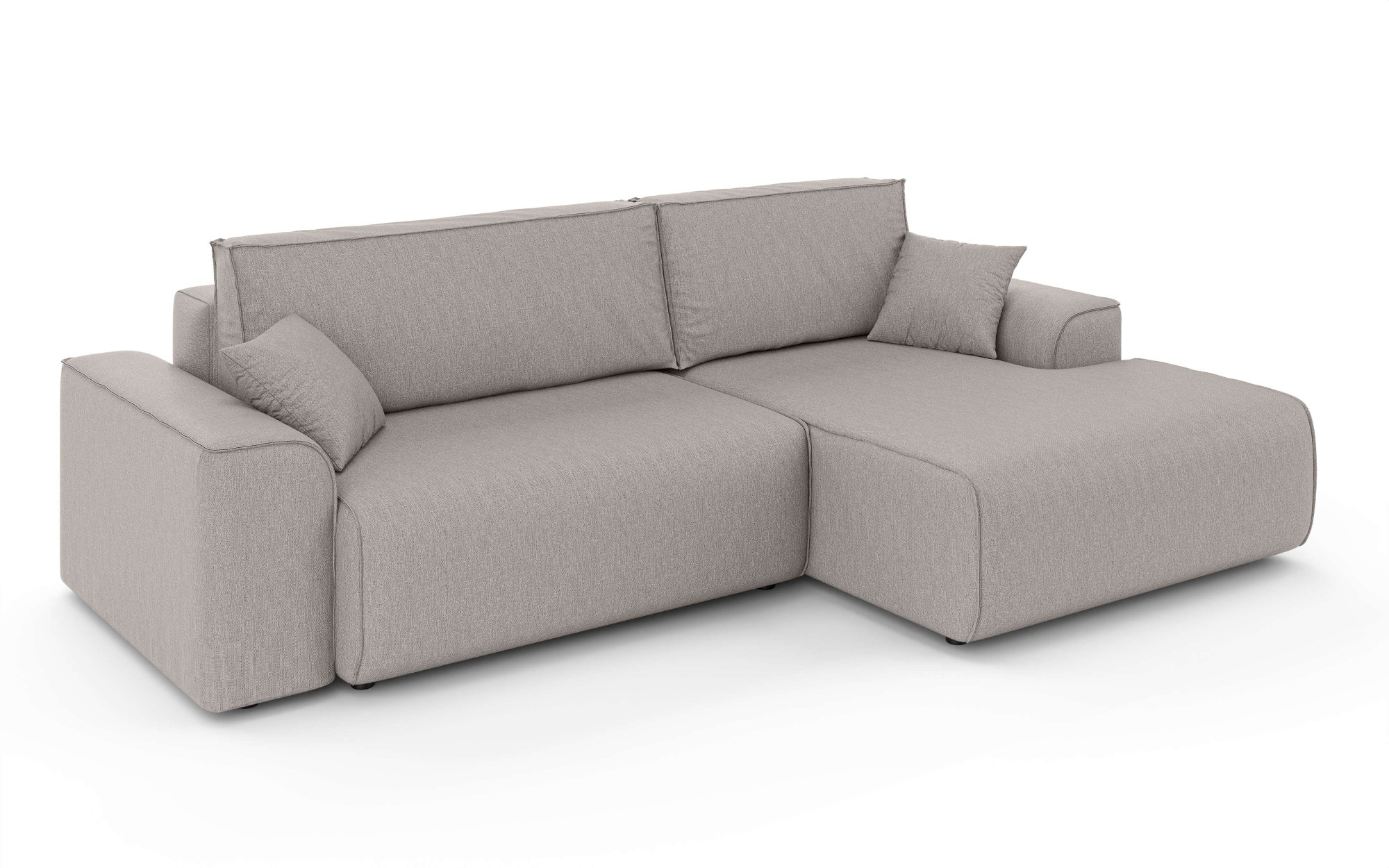 Home affaire Ecksofa »Santenay mit Bettfunktion und Bettkasten, Maße: B/T/H 266/164/90 cm«, L-Form mit Wellenfederung, Schlaffläche: 140x213 cm, auch in Cord