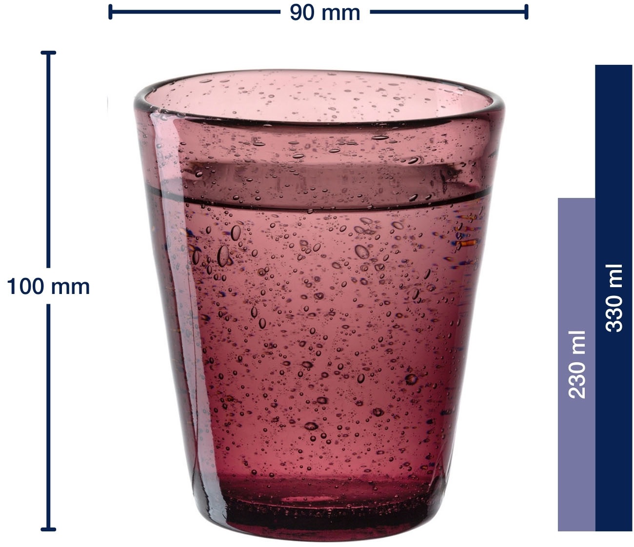 LEONARDO Gläser-Set »Trinkglas BURANO, 330 ml, 4er-Set«, (Set, 4 tlg.), aus mundgeblasenem Schaumglas