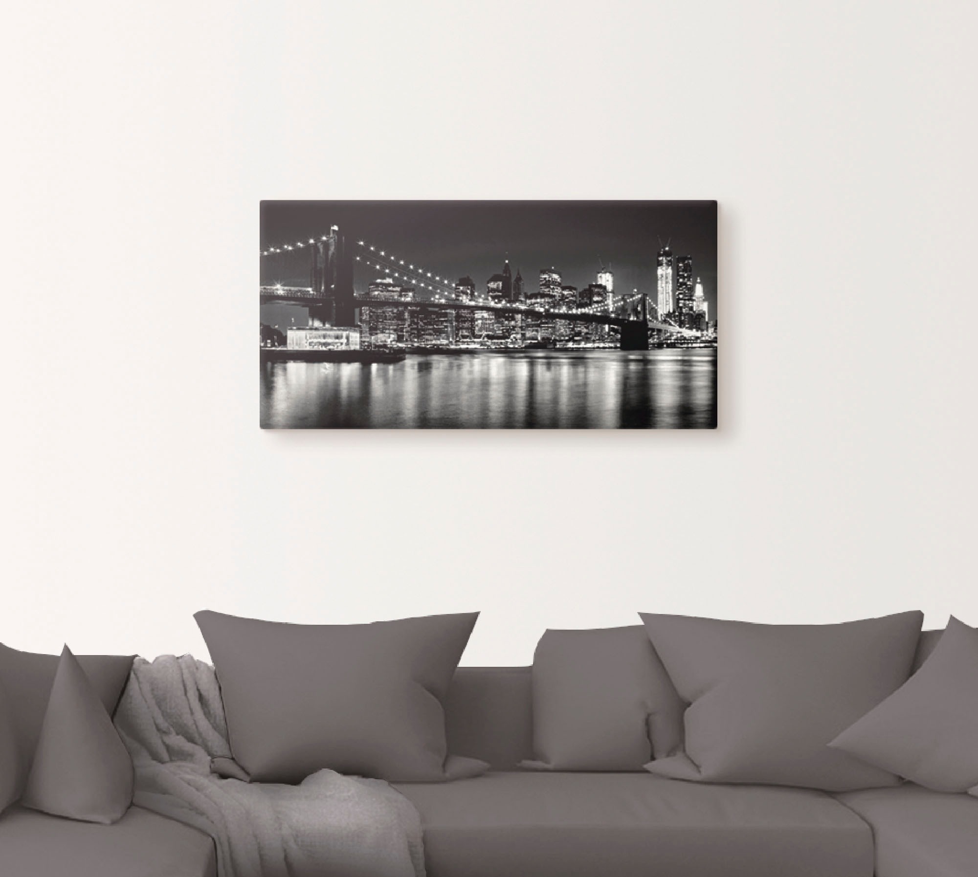 Artland Leinwandbild "Nächtliche Skyline Manhattan I" Amerika 1 Stk. tlg. a günstig online kaufen