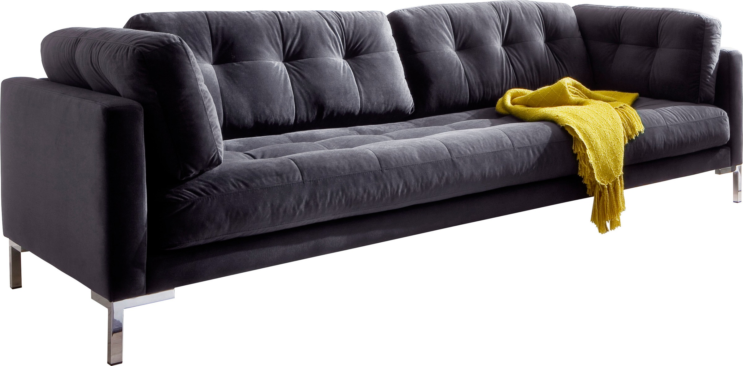 OTTO home 3-Sitzer "Landau" in Cord-Stoff mit Metallfuß