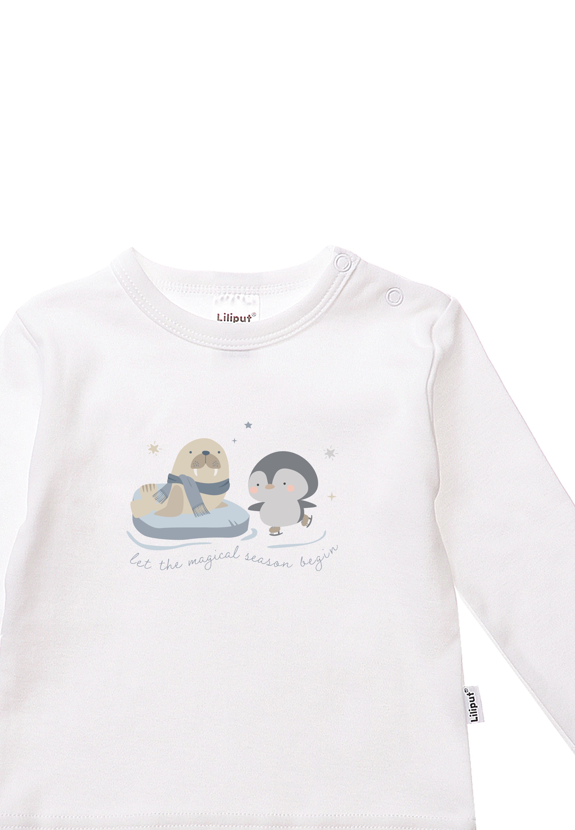 T-Shirt »Pinguin Robbe«, und | BAUR Rundhalsausschnitt bestellen angenehmem Liliput mit