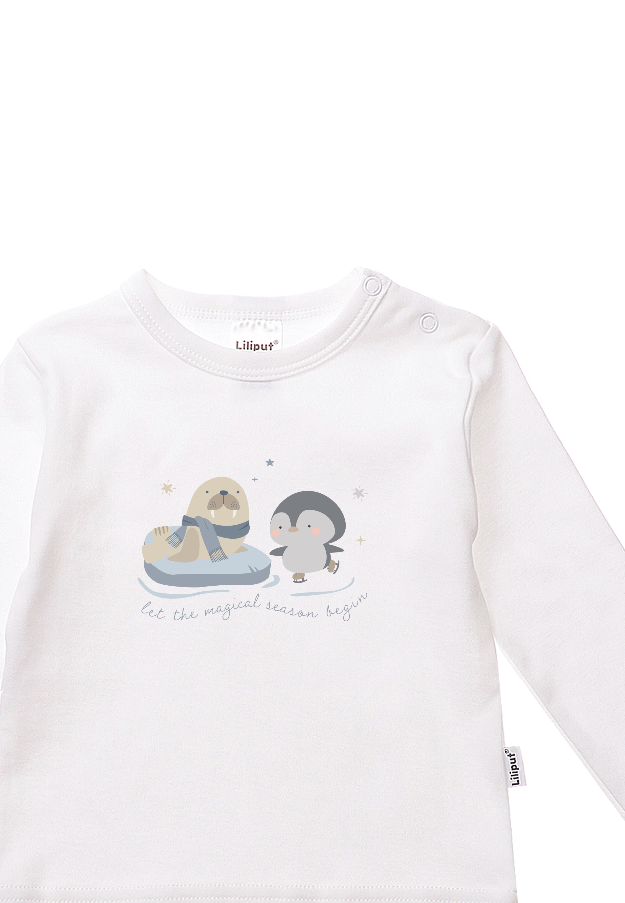 Thumbnail - Liliput Langarmshirt "Pinguin und Robbe" mit angenehmem Rundhalsausschnitt