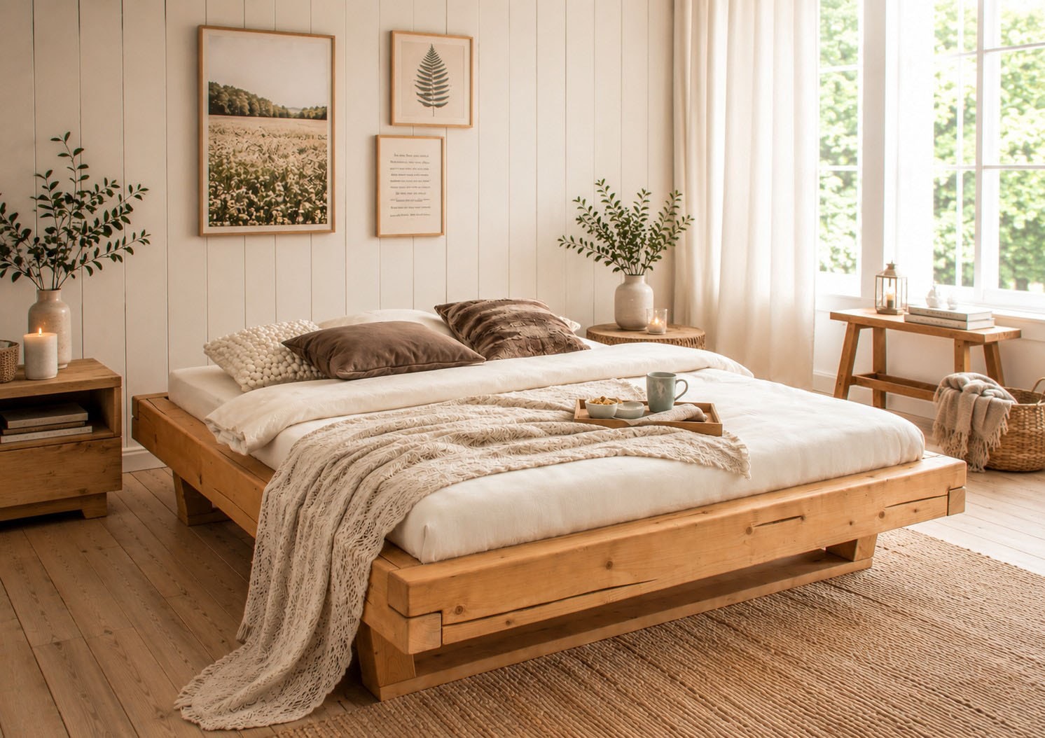 OTTO home Massivholzbett "Ultima, hohe Belastbarkeit, Futonbett ohne Kopfteil" 3 Stk. tlg. aus Eiche oder Fichte, FSC-zertifiziert, in vielen Breiten