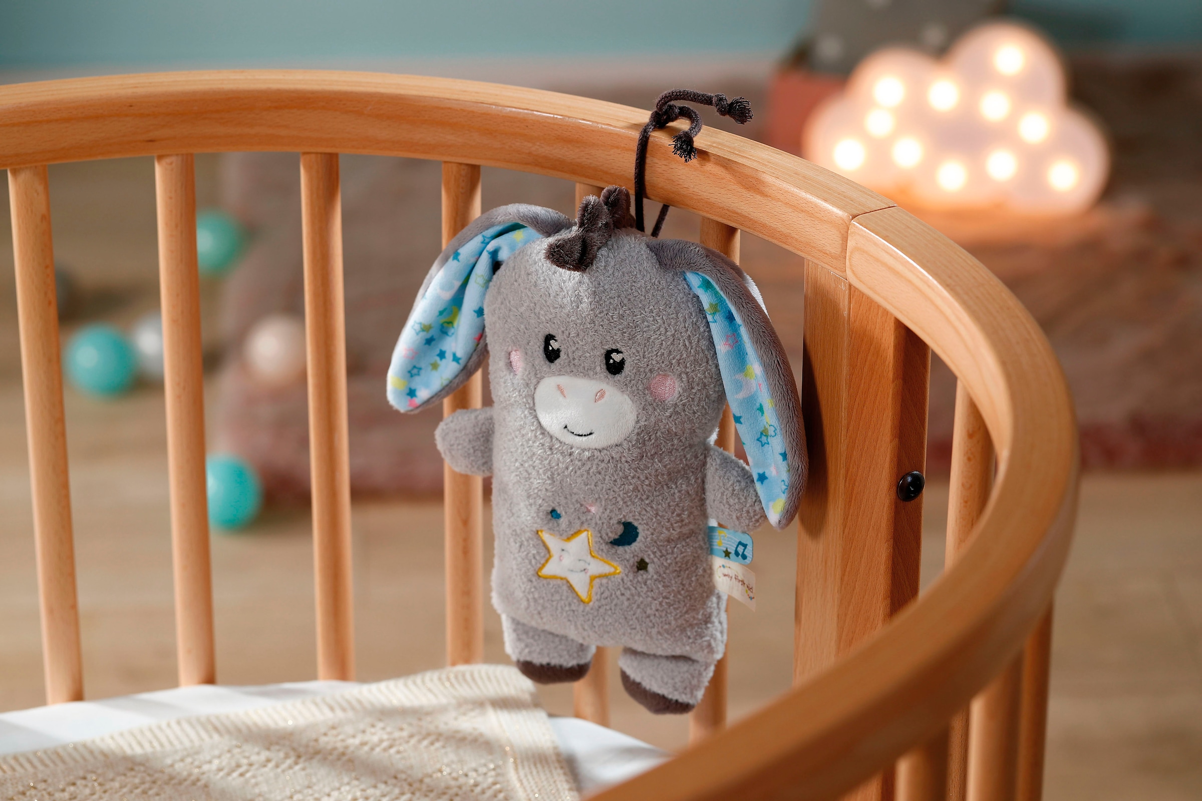 Nici Kuscheltier »My First NICI, Esel Littledoo 25 cm«, Baby Einschlafhilfe; mit Licht und Sound